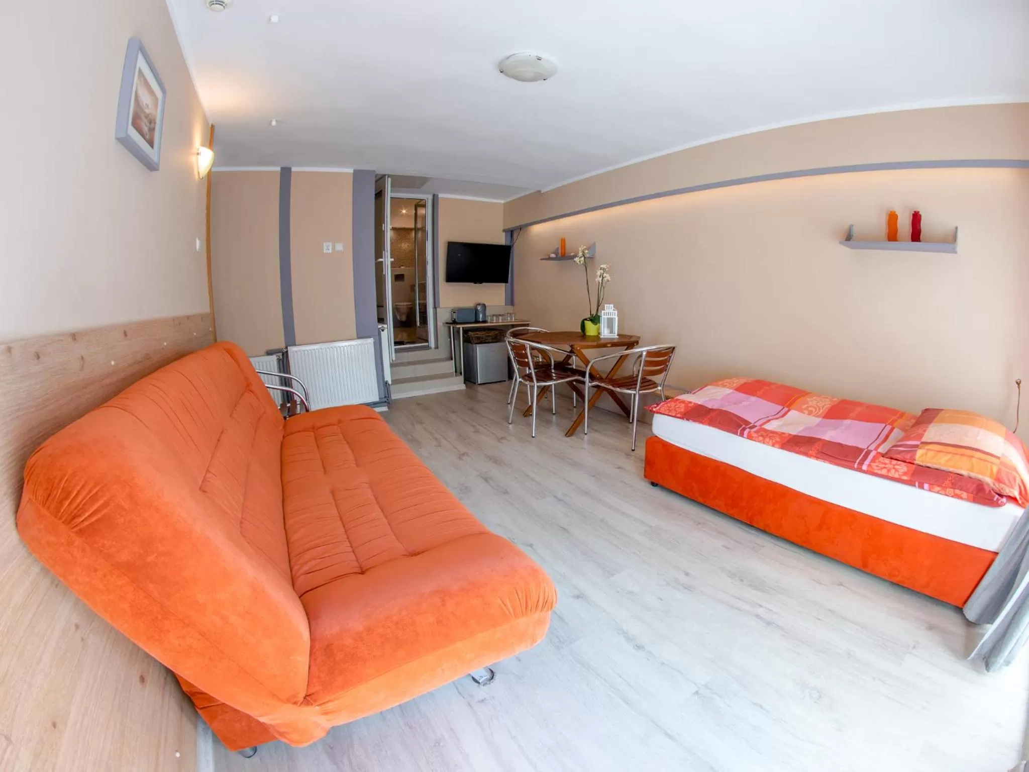 Bed, Seating Area in Gościniec Pod Markizami