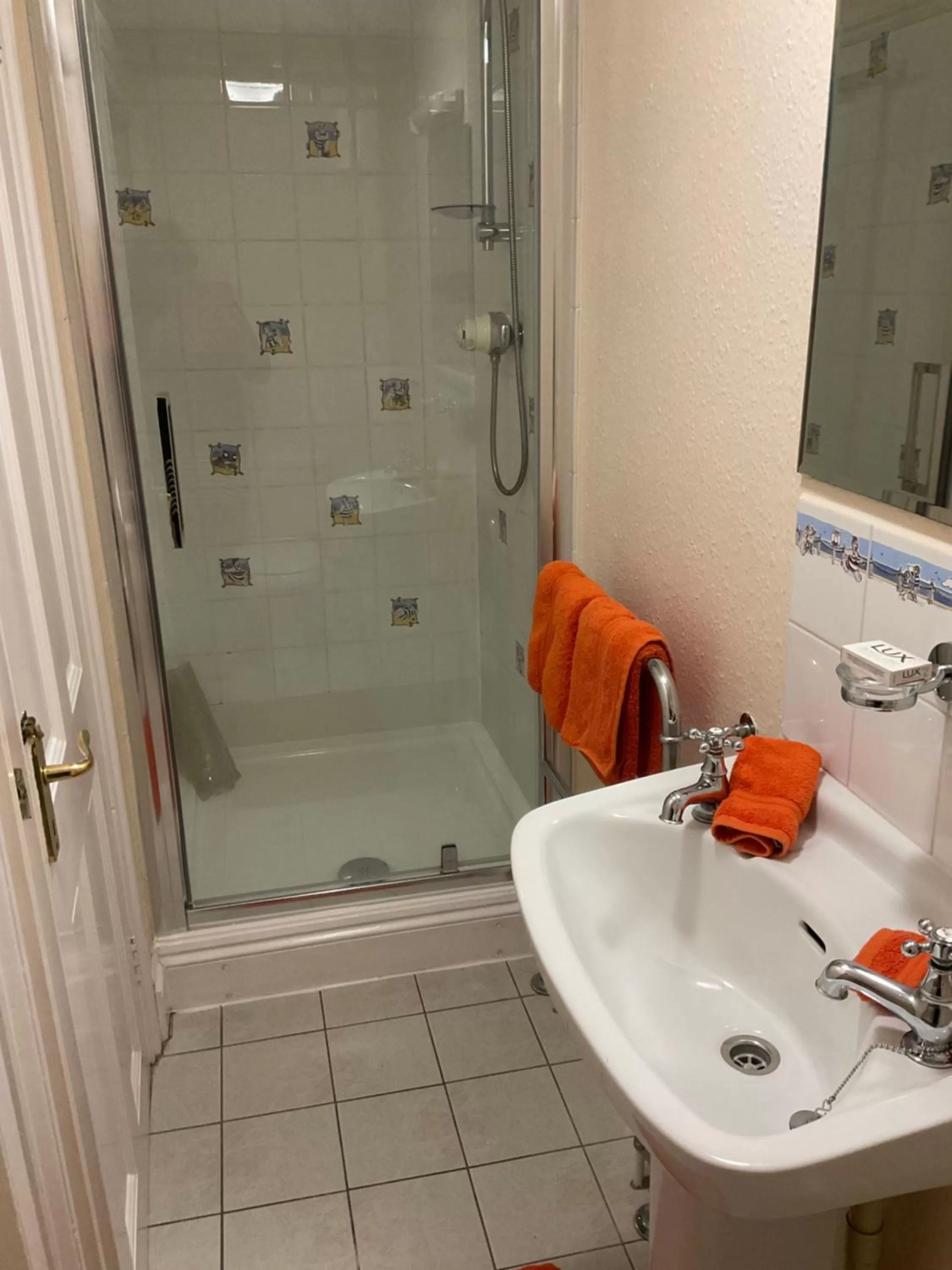 Shower in No 52 bed and breakfast