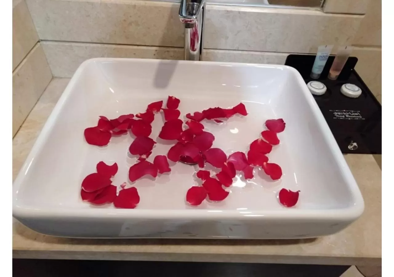 Decorative detail, Bathroom in Tanuf Residency Hotel