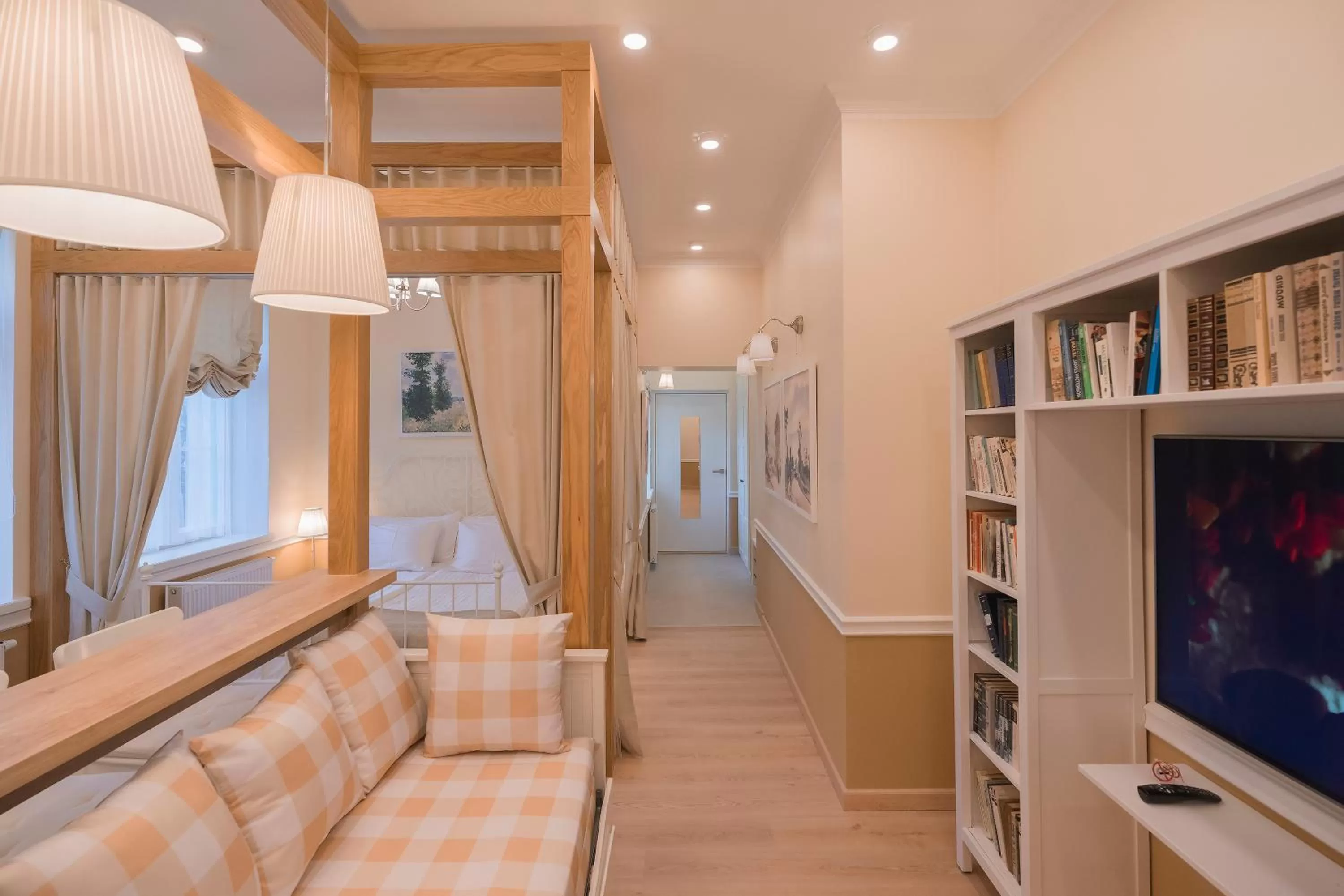 Living room, Bed in Revelton Suites Tallinn