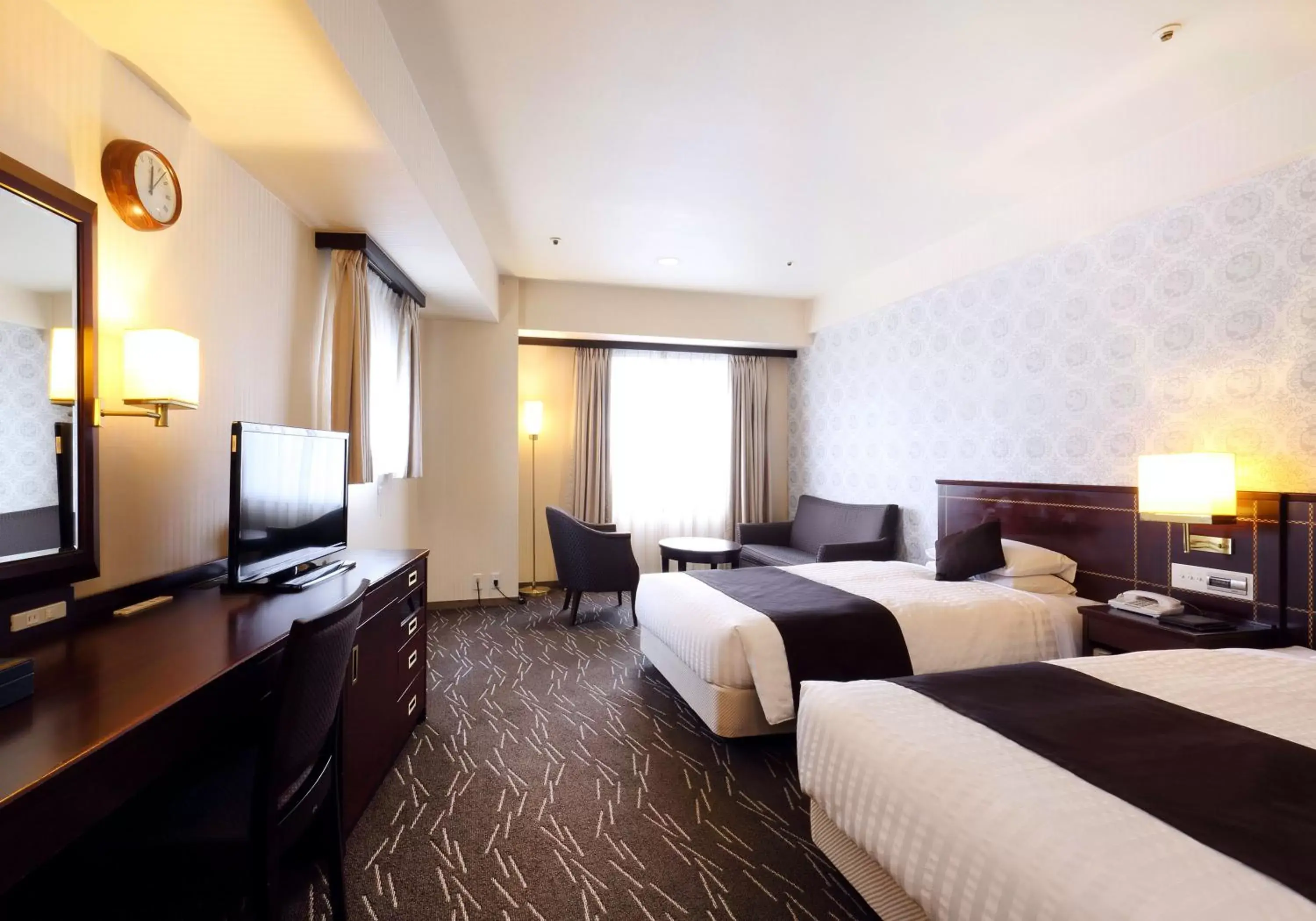 Corner Twin Room - Non-Smoking in Nishitetsu Grand Hotel Corner Twin Room - Non-Smoking in Nishitetsu Grand Hotel