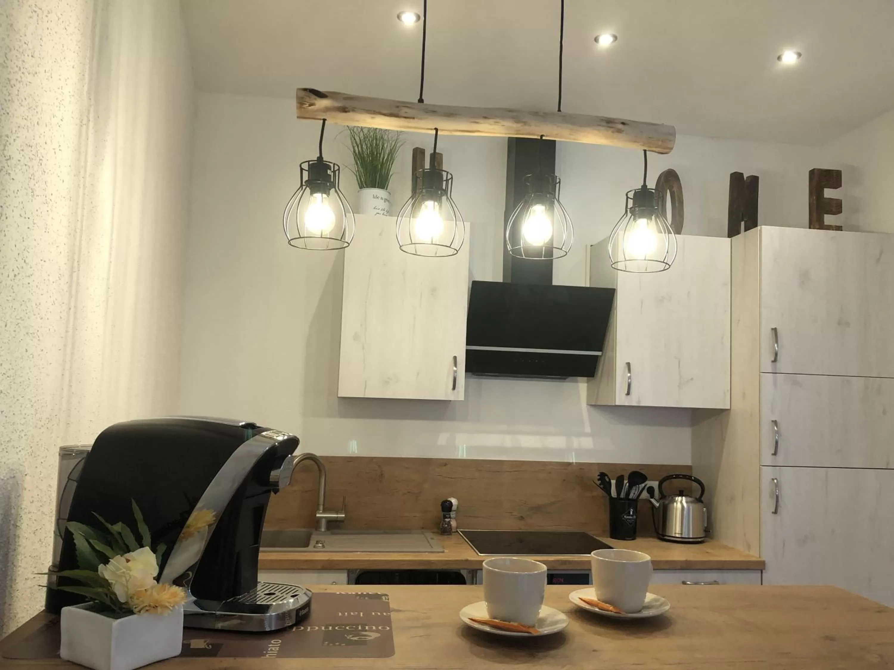 Kitchen/Kitchenette in Pension und Ferienwohnung Frech