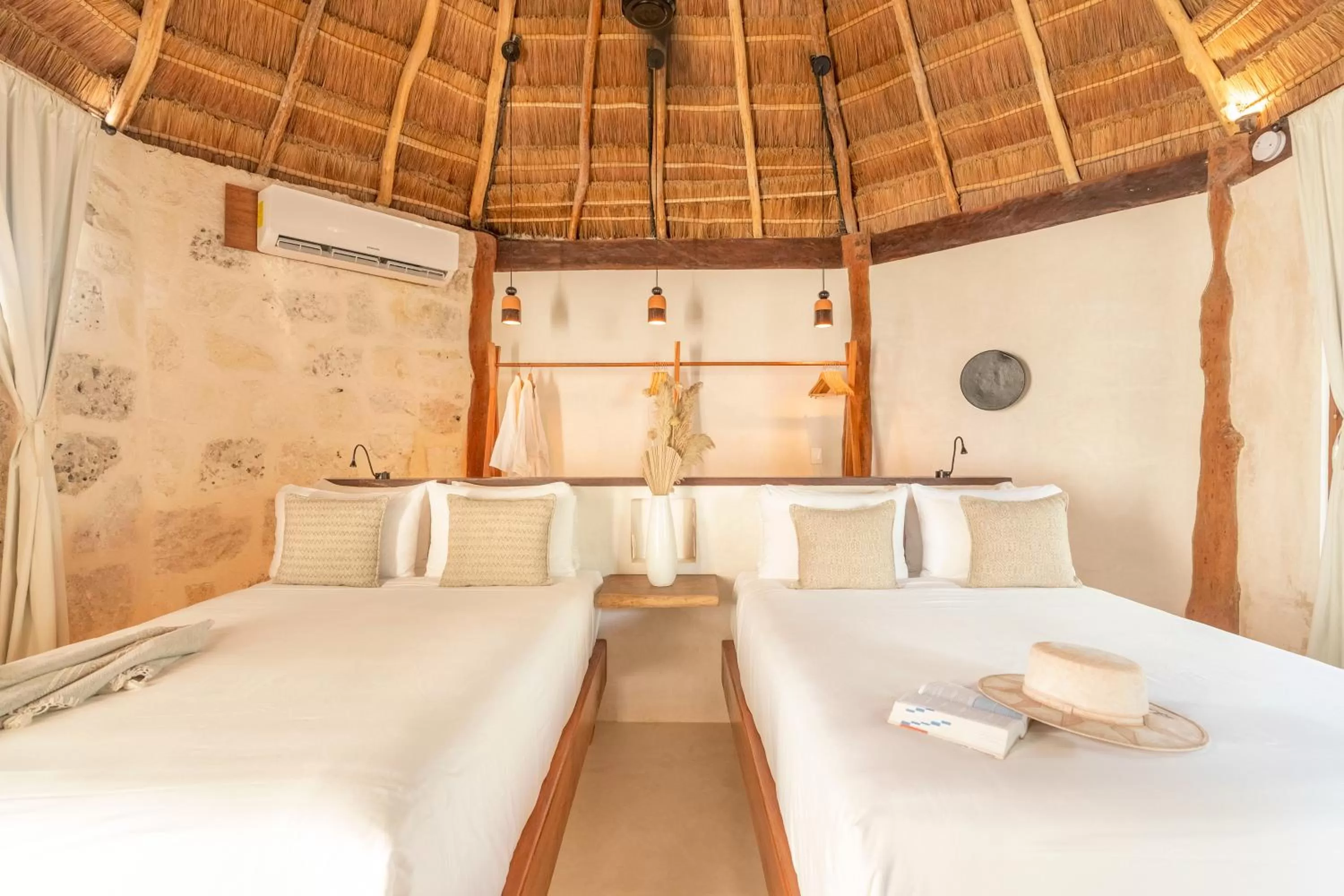 Bed in Casa Ganesh Tulum-Beachfront hotel by Ahau Collection