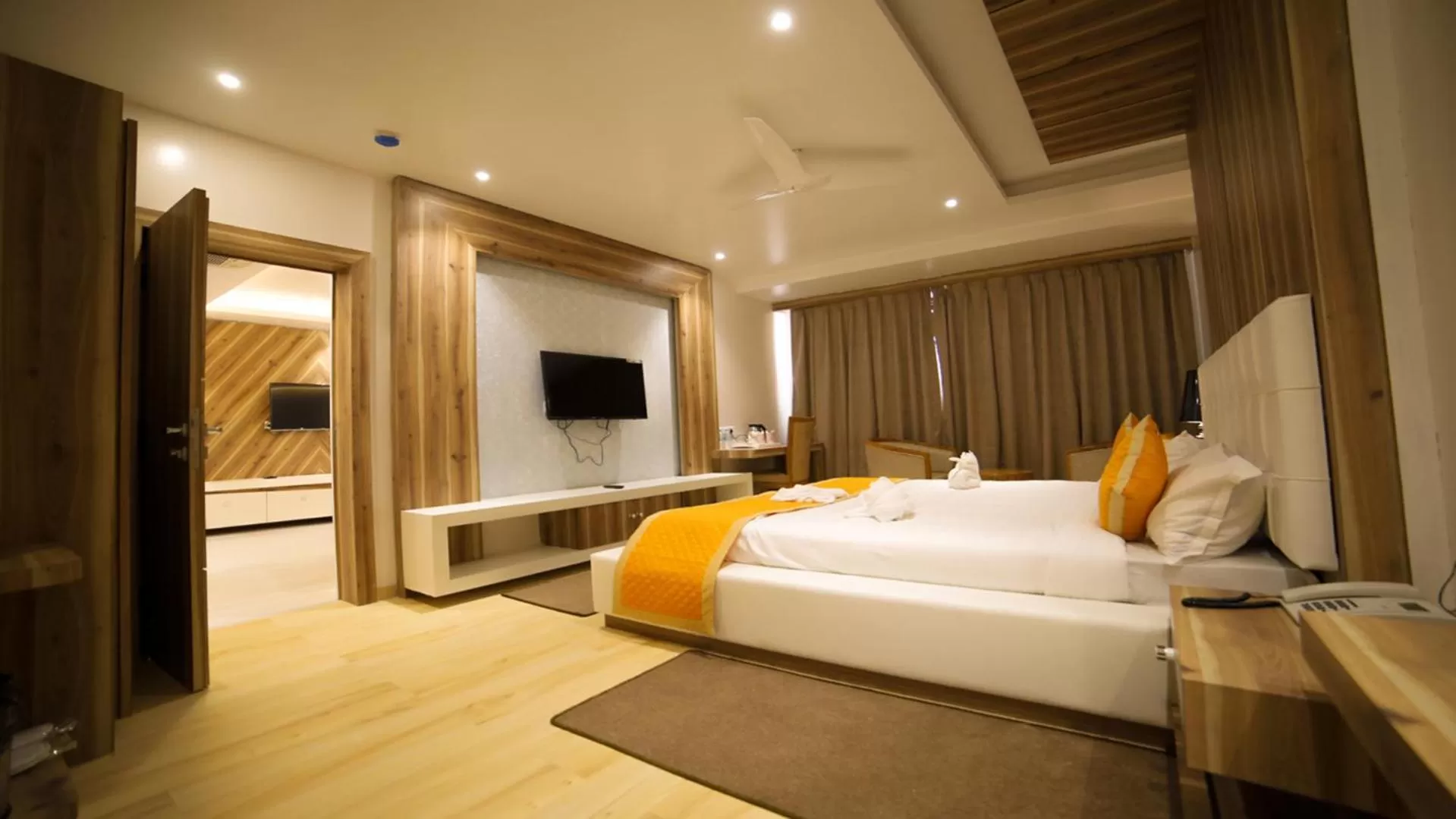 Bed in Dhamma Grand Hotel Resort