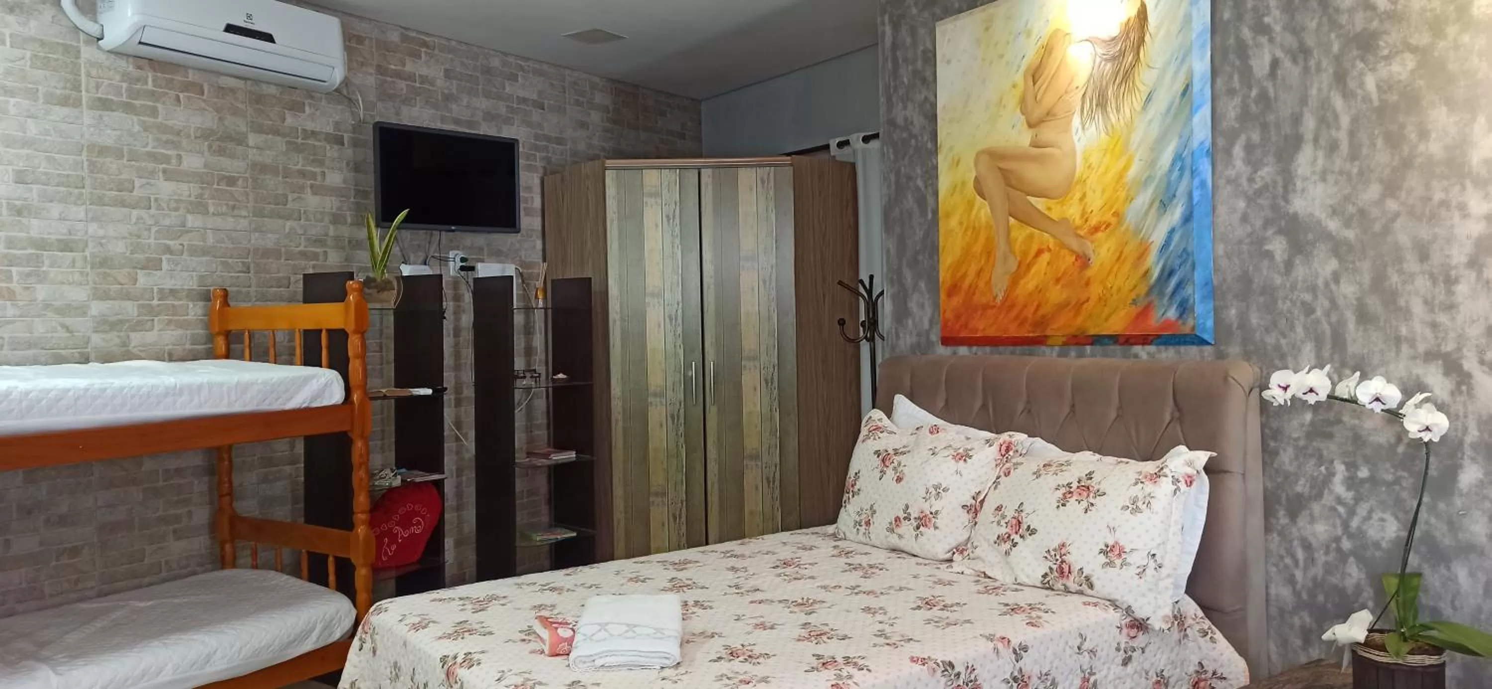 Bed in Pousada Bom Sono