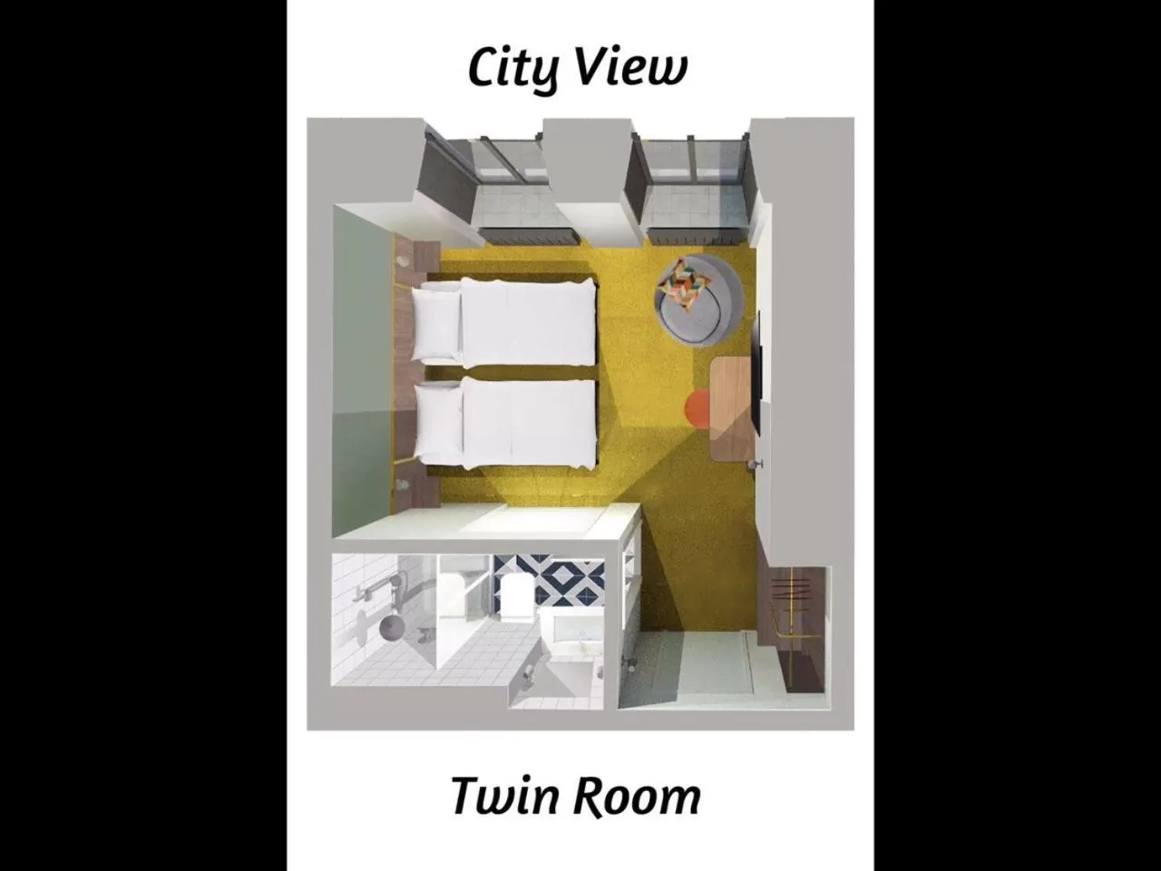 Floor Plan in Four Rooms City