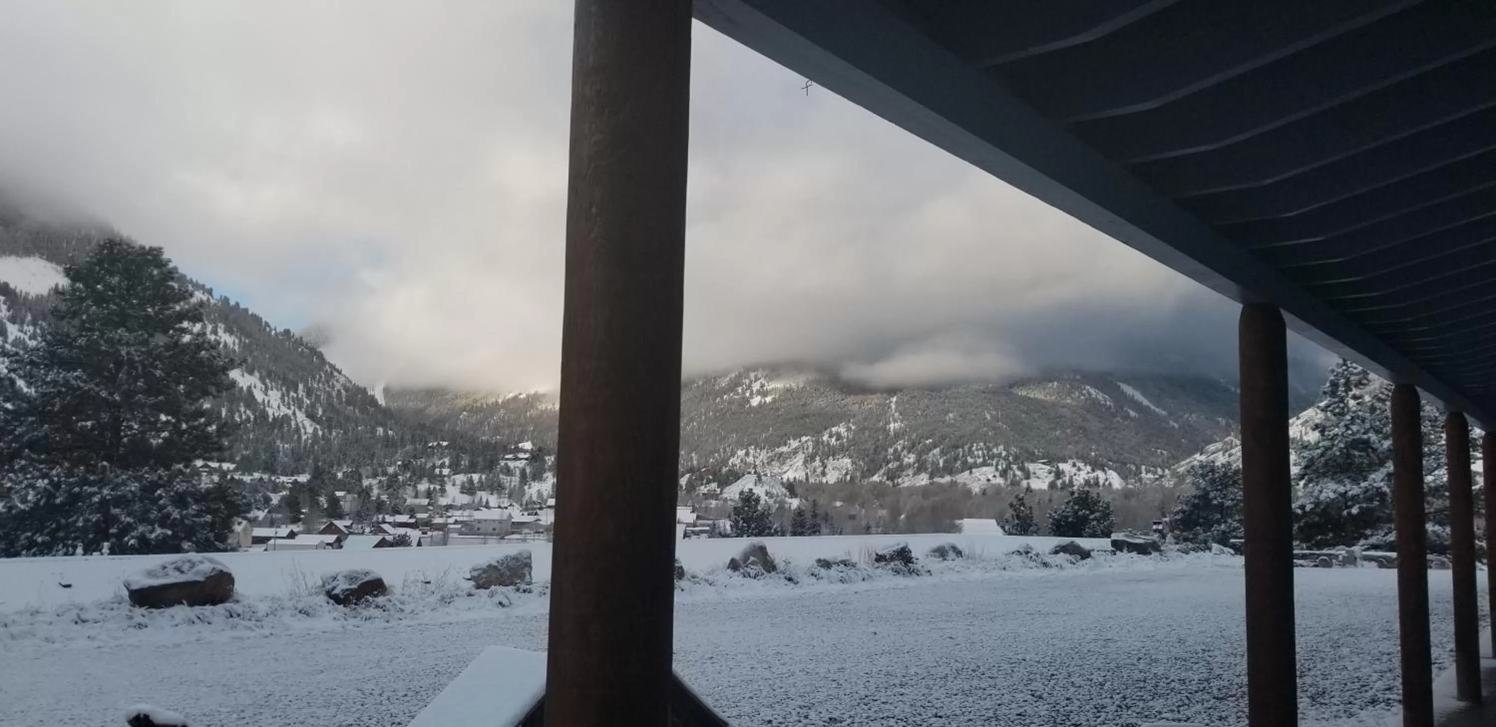Property building, Winter in Alpine Moose Lodge