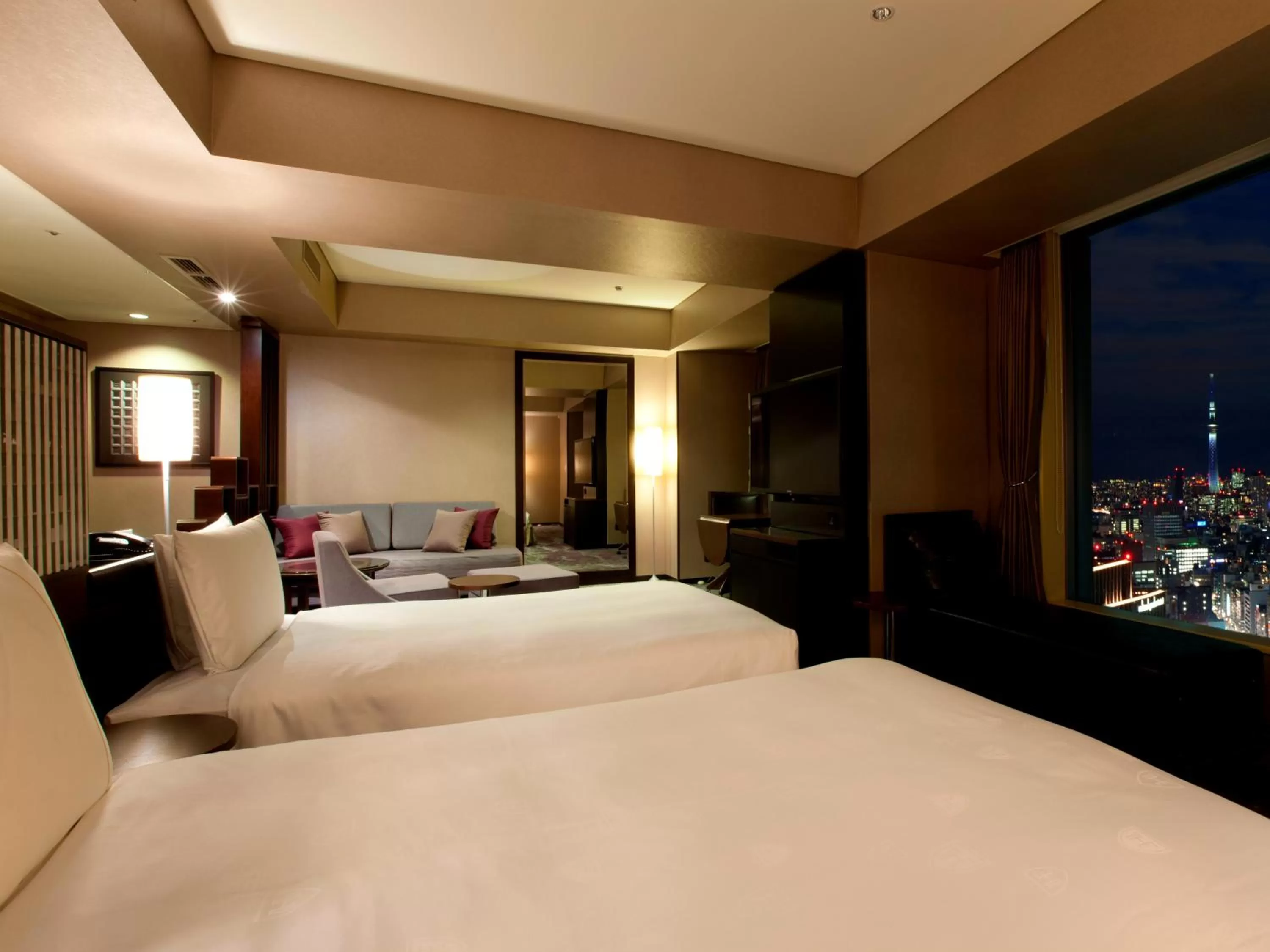 Photo of the whole room, Bed in The Royal Park Hotel Iconic Tokyo Shiodome