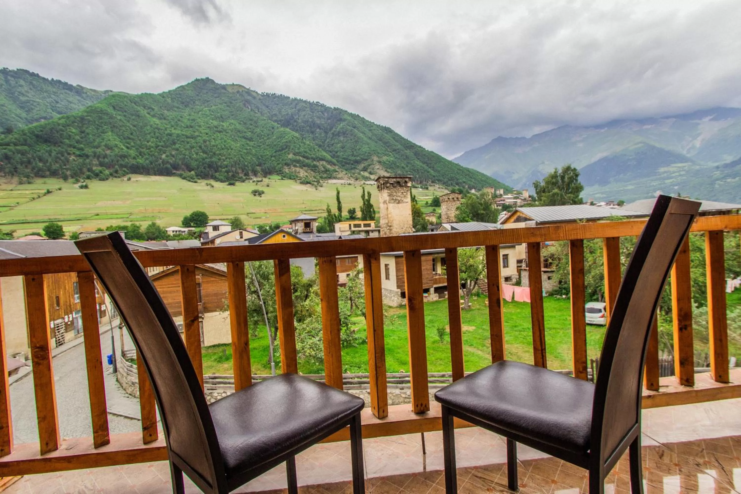 Balcony/Terrace, Mountain View in Hotel Svanseti