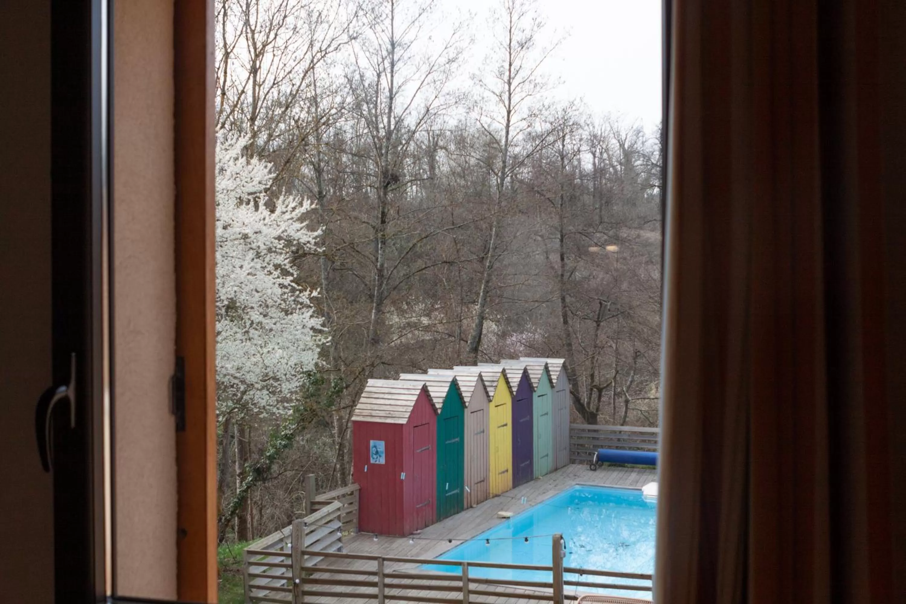 Pool View in Les Cabanons