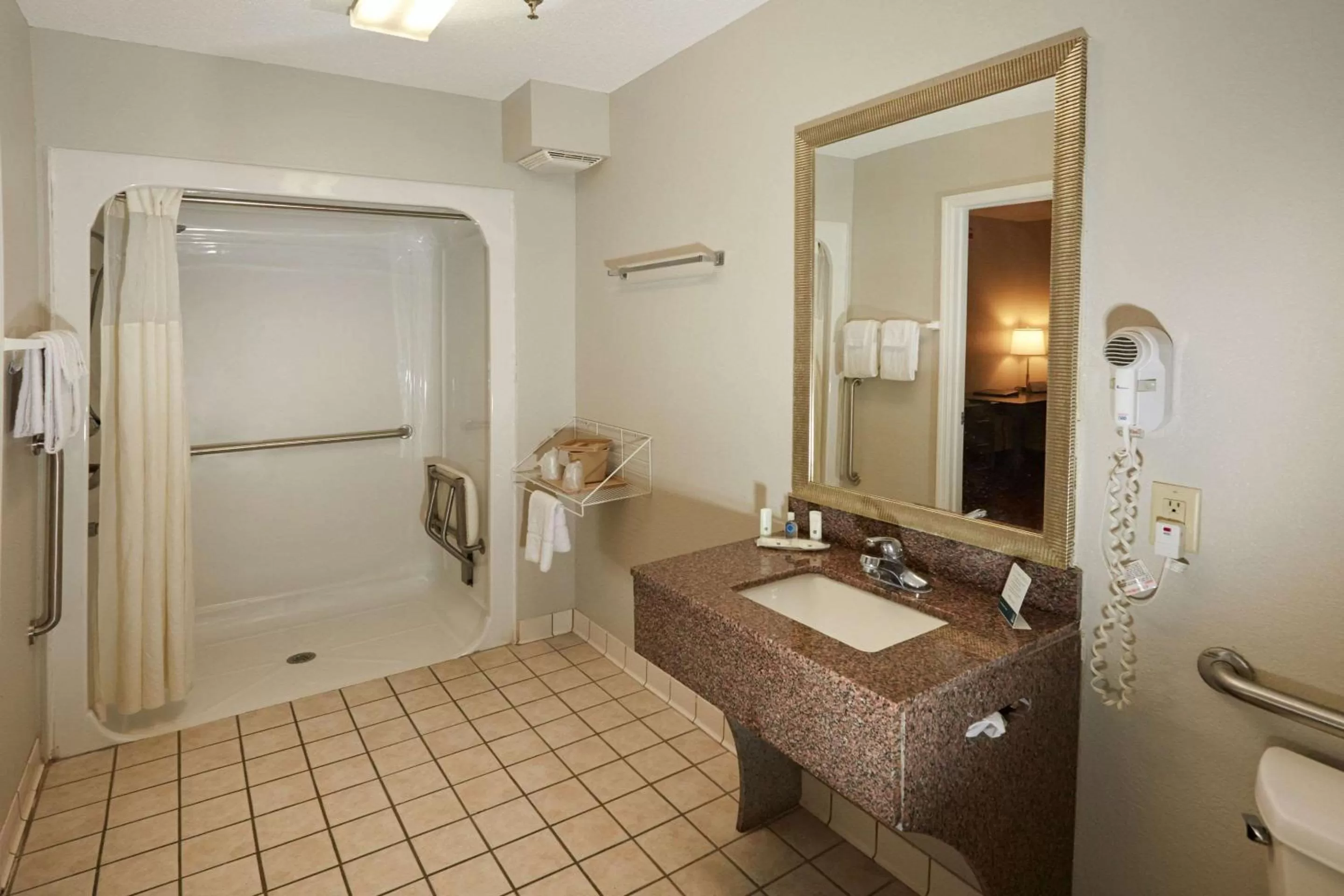 Bathroom, Bed in Quality Inn Augusta West Near Fort Gordon