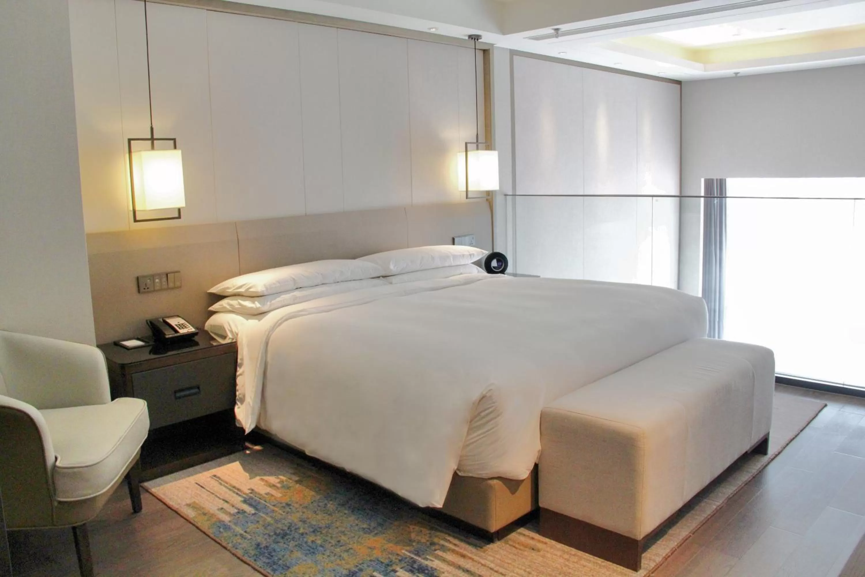 Bedroom, Bed in Shanghai Marriott Hotel Pudong East - Only a 20 minute drive from Disney