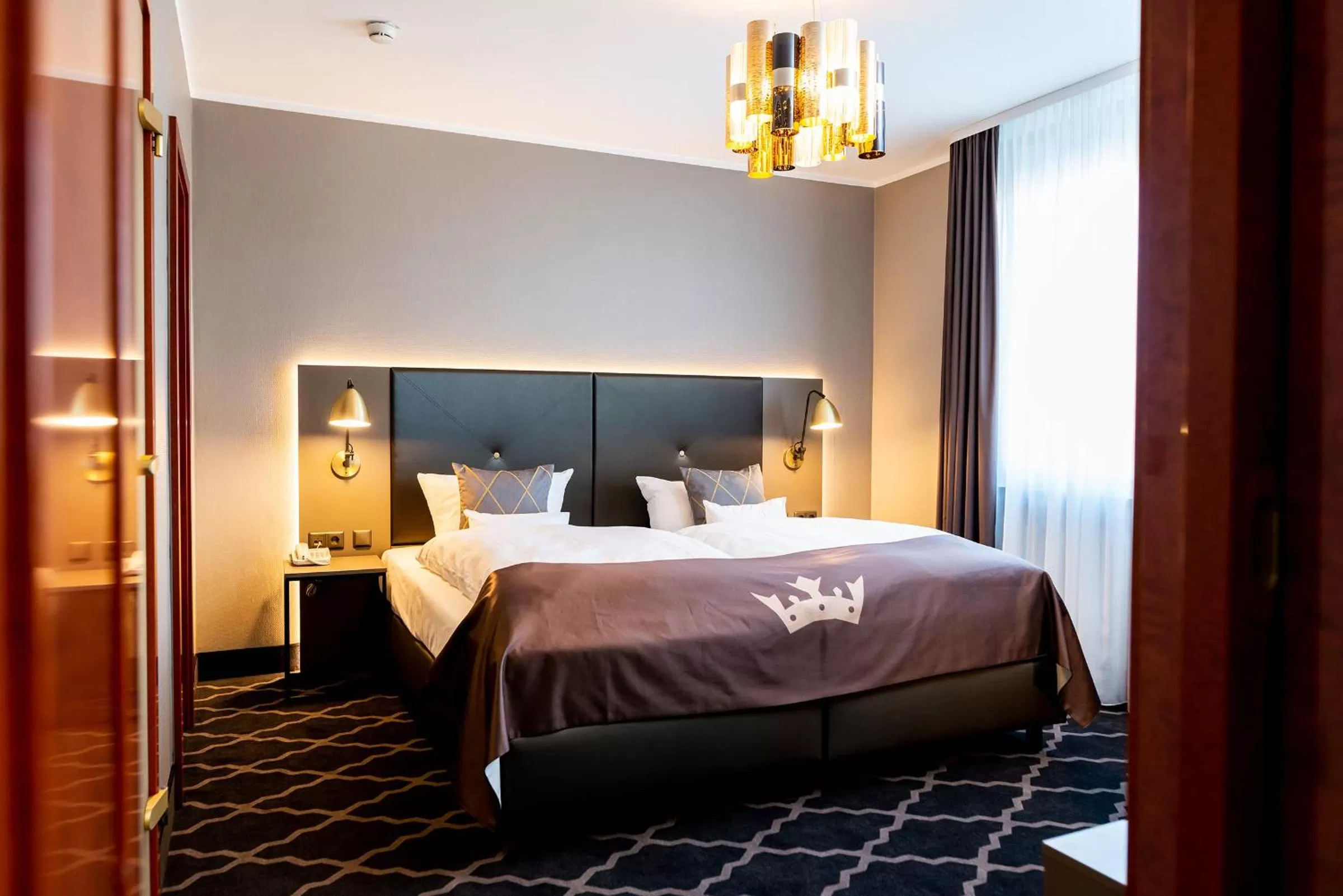 Bed in Hotel Kaiserhof