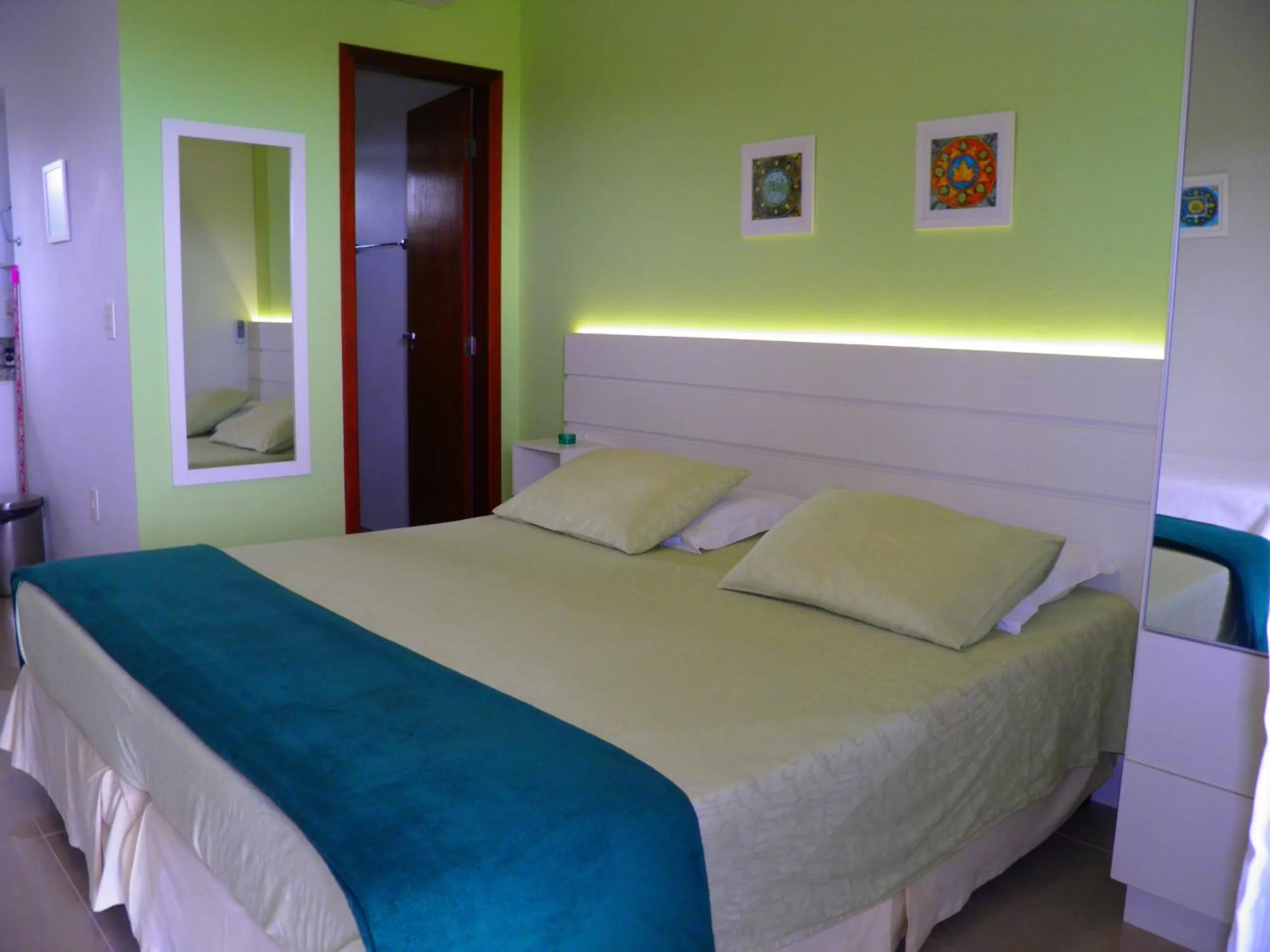 Bed in Pousada Mar de Cristal