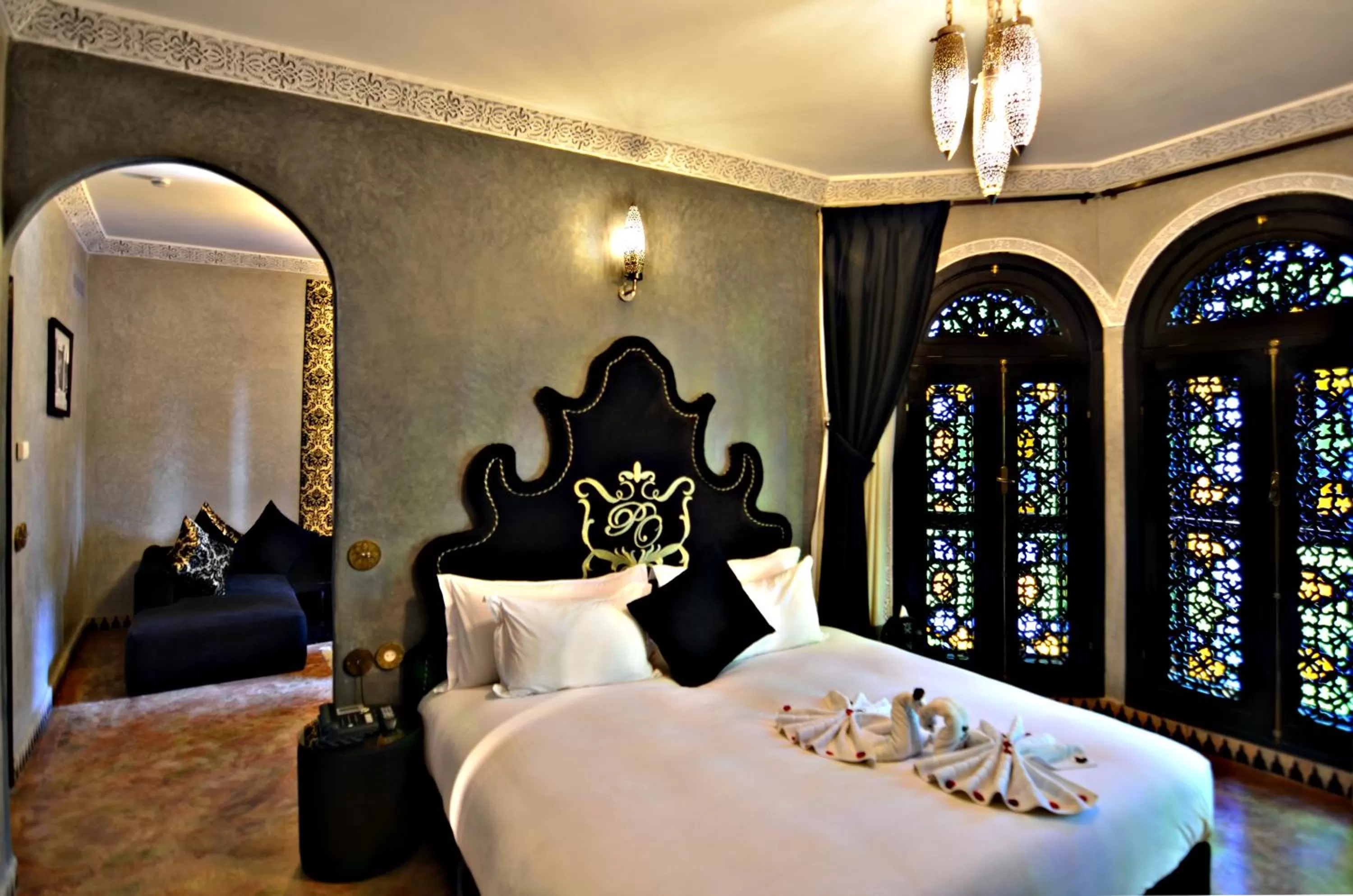Bed in Palais Ommeyad Suites & Spa