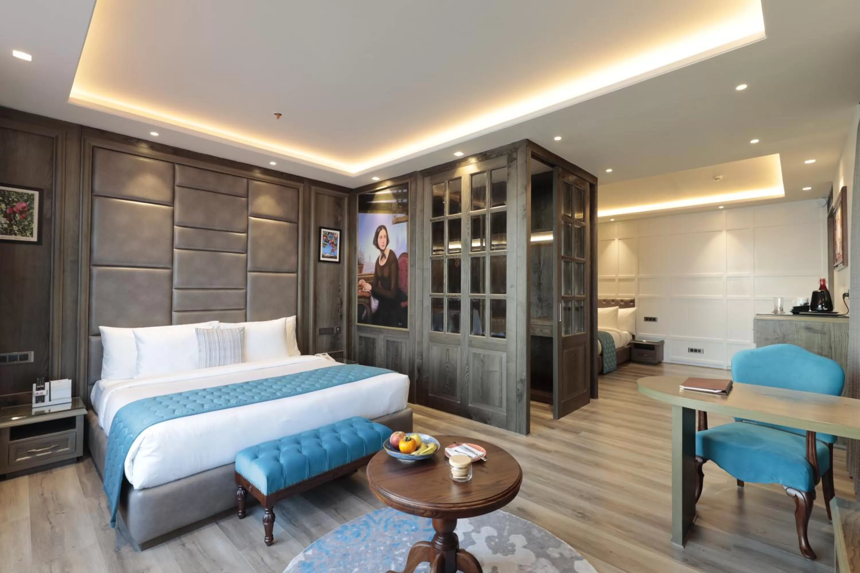 Living room, Bed in WelcomHeritage Elysium Resort & Spa