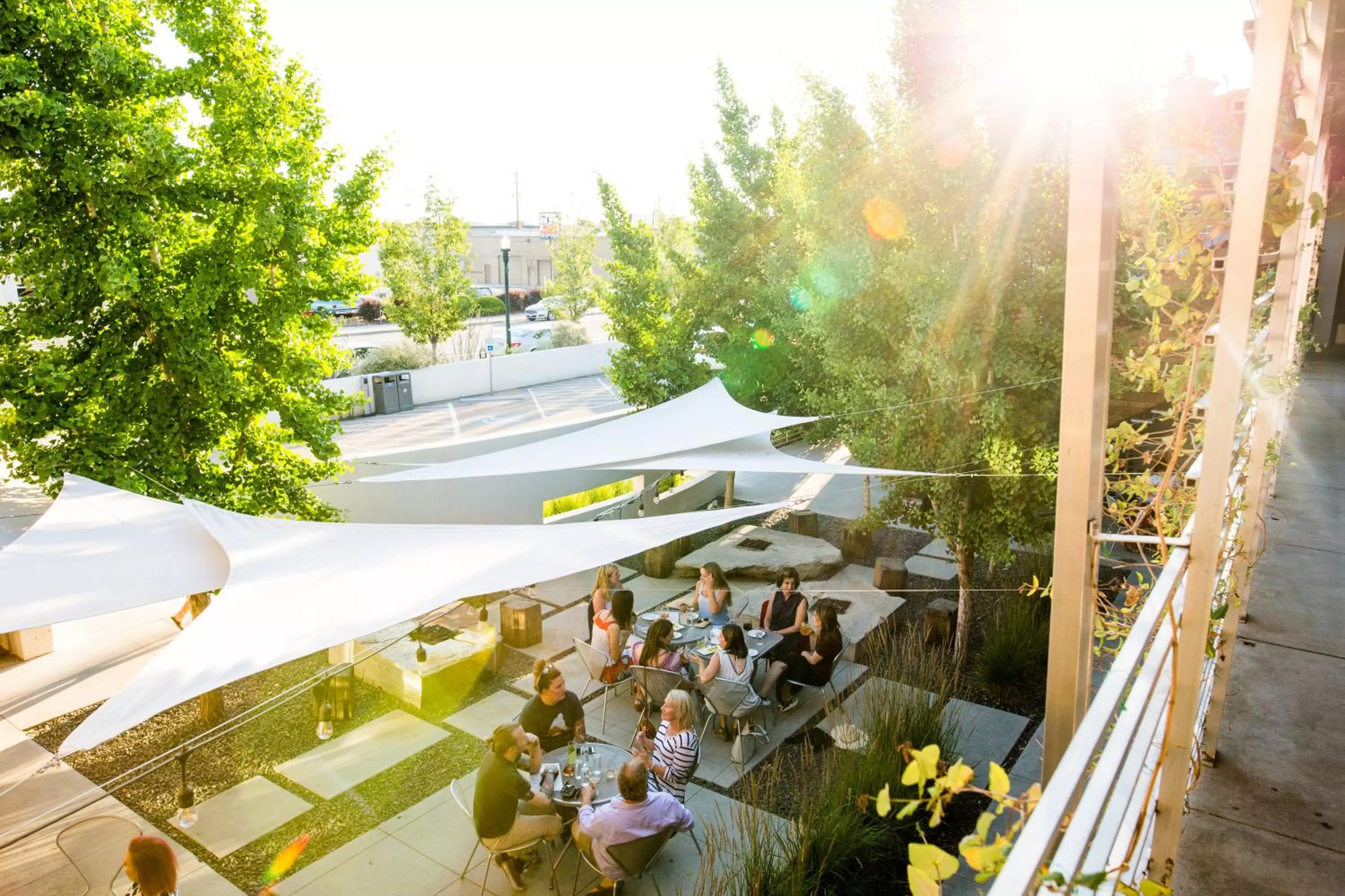 Patio in Modern Hotel