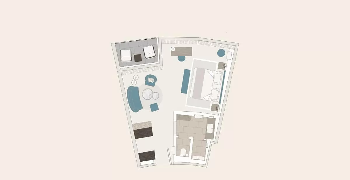 Premier Double Room with Balcony in The Fontenay Hamburg