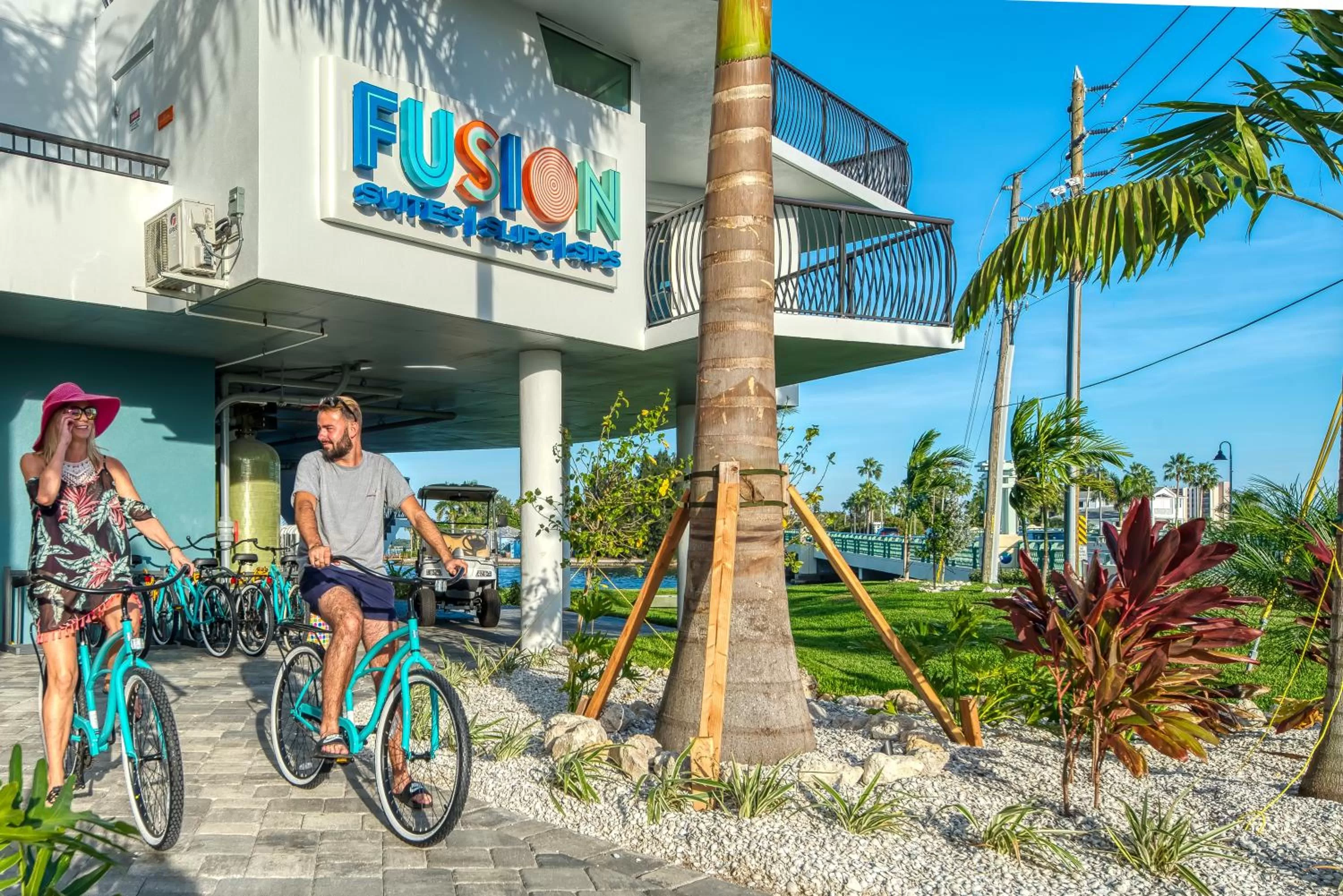 Cycling in FUSION Resort Waterfront Suites