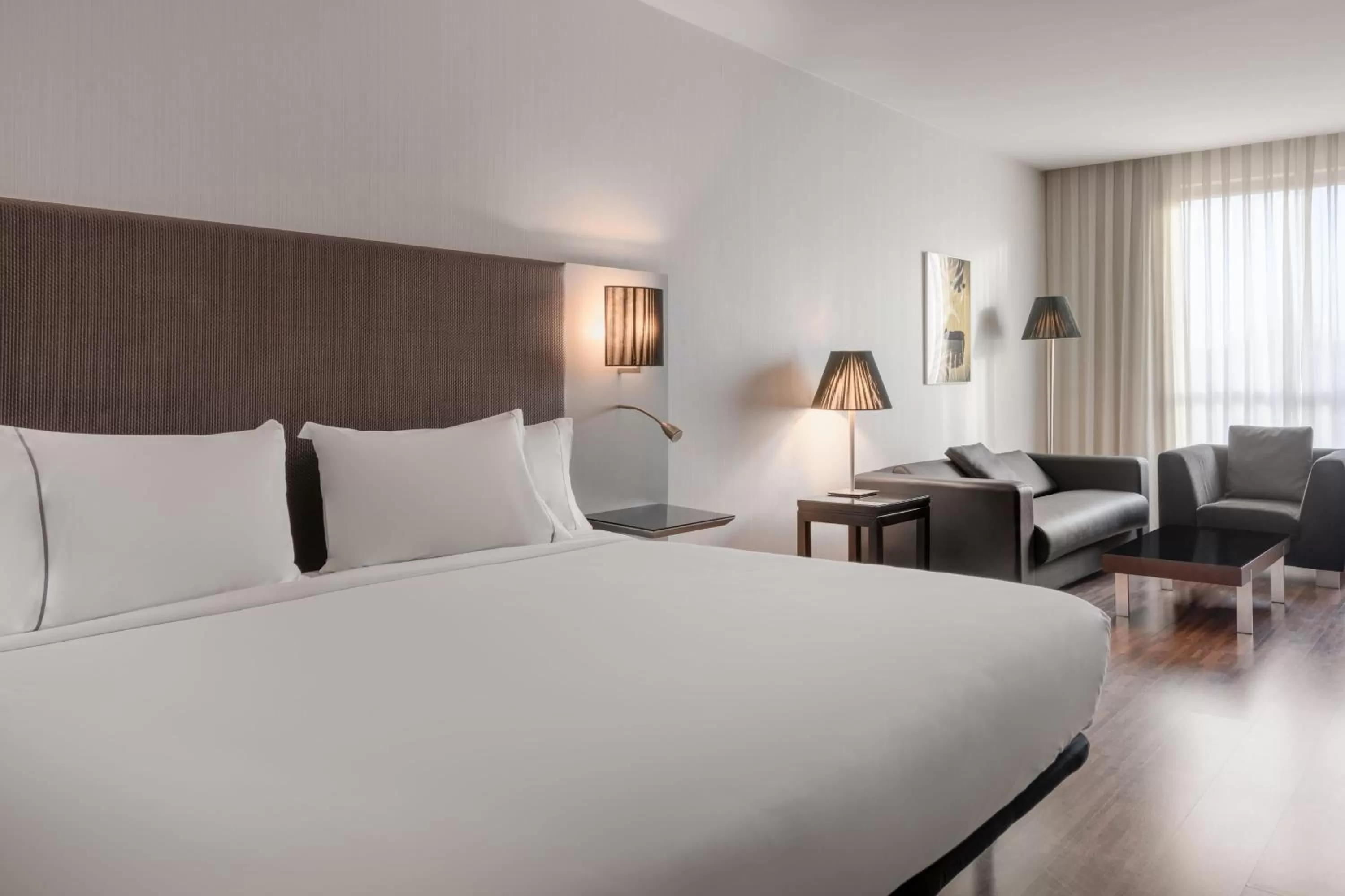 Photo of the whole room, Bed in AC Hotel by Marriott Madrid Airport