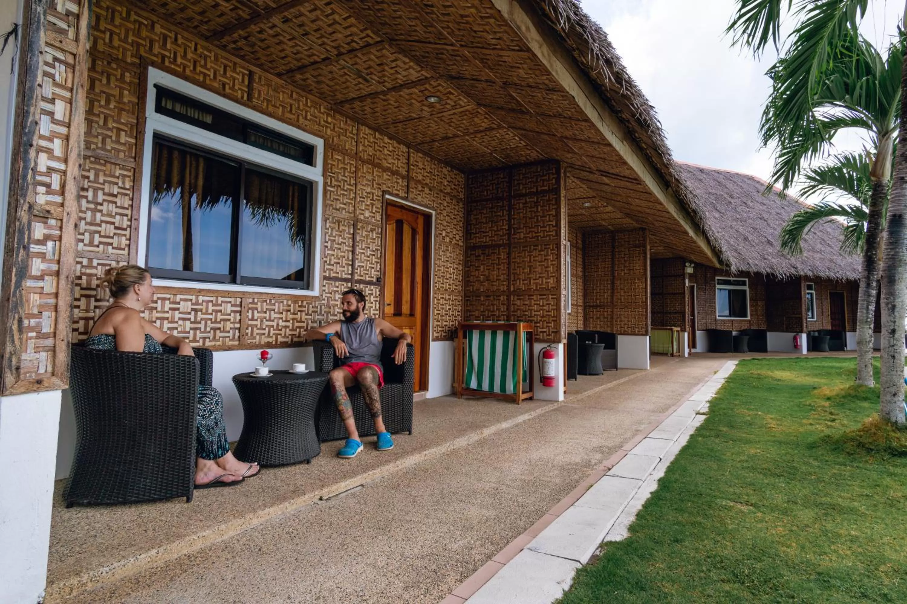 People in Cliffside Resort