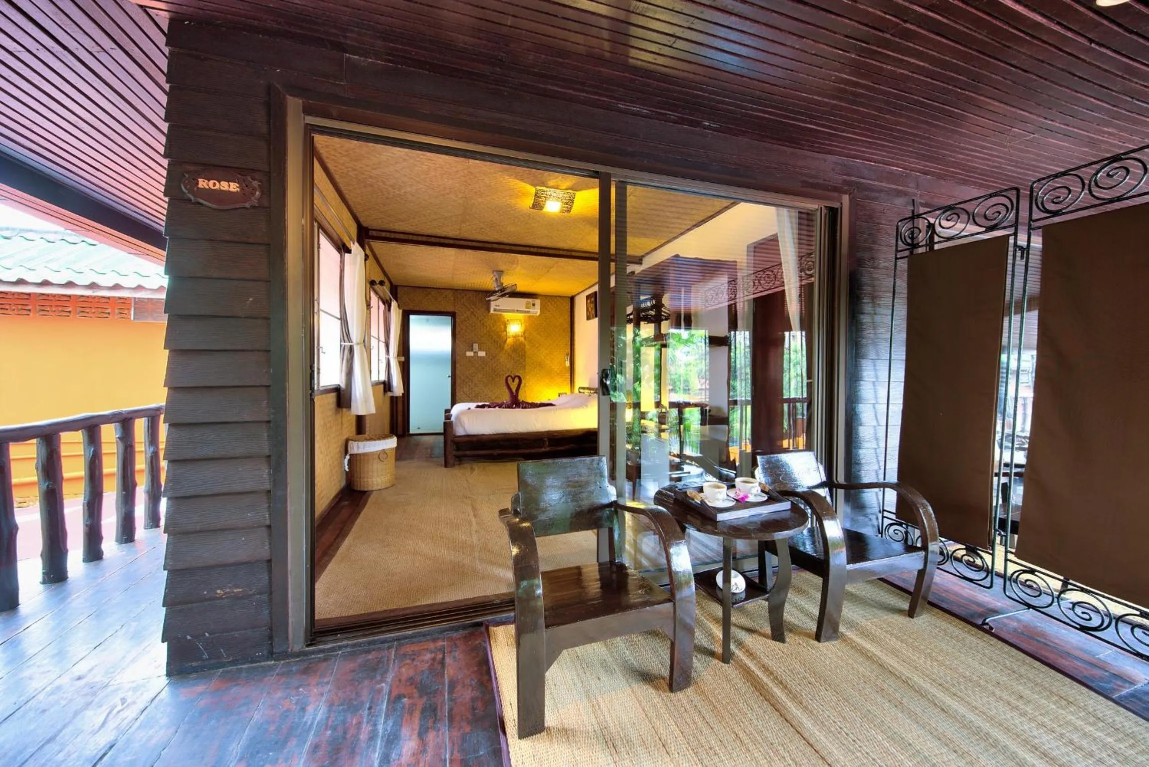 Patio in Eden Bungalows Fisherman's village