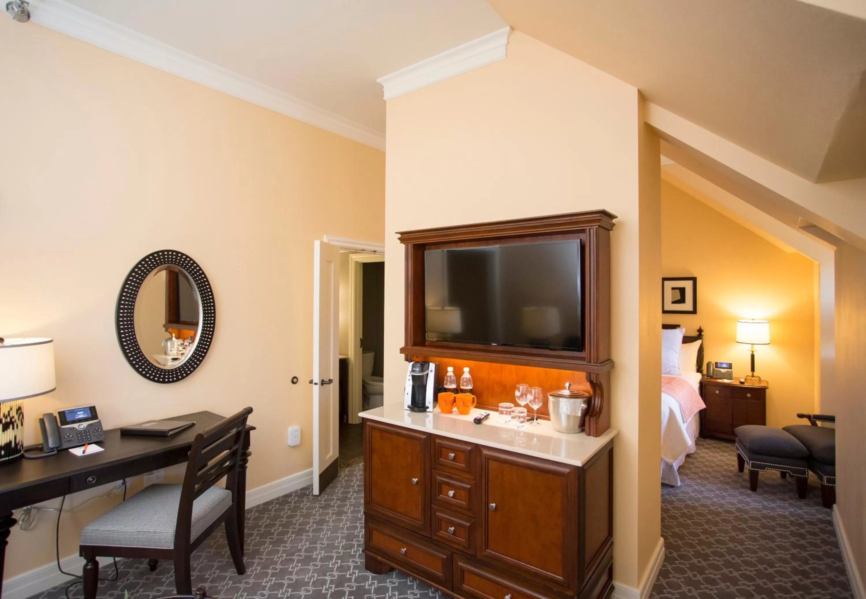 Bed in The Atherton Hotel at OSU