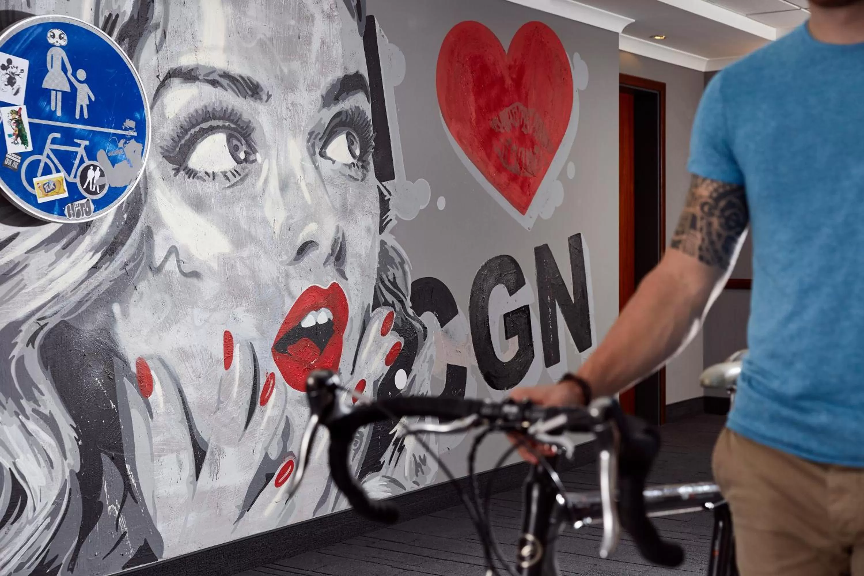 Decorative detail in Lindner Hotel Cologne City Plaza, part of JdV by Hyatt