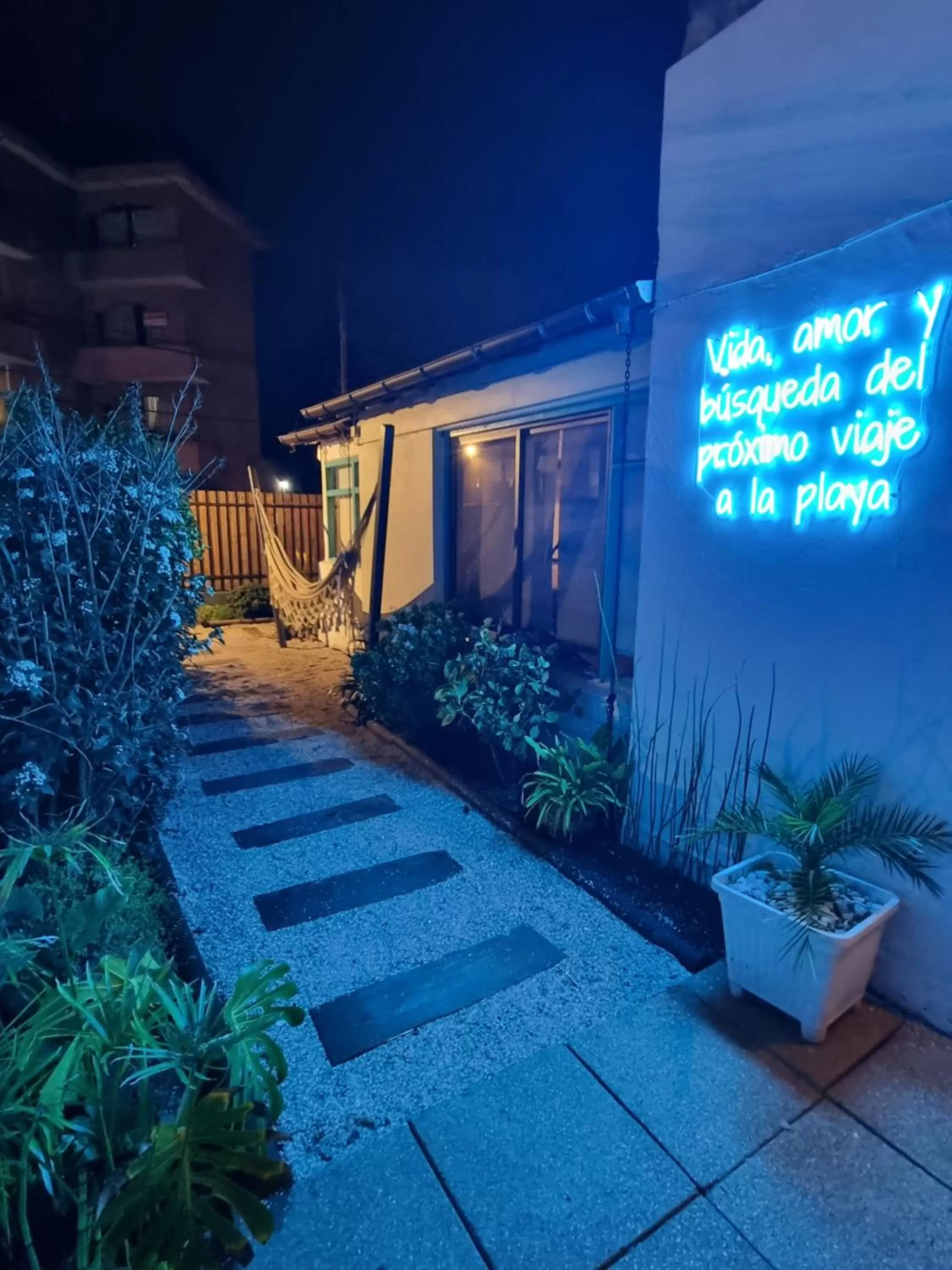 Inner courtyard view, Property Building in Reñaca House Bed & Breakfast
