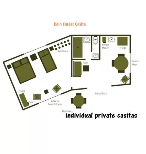 Floor plan in Pura Vida Hotel