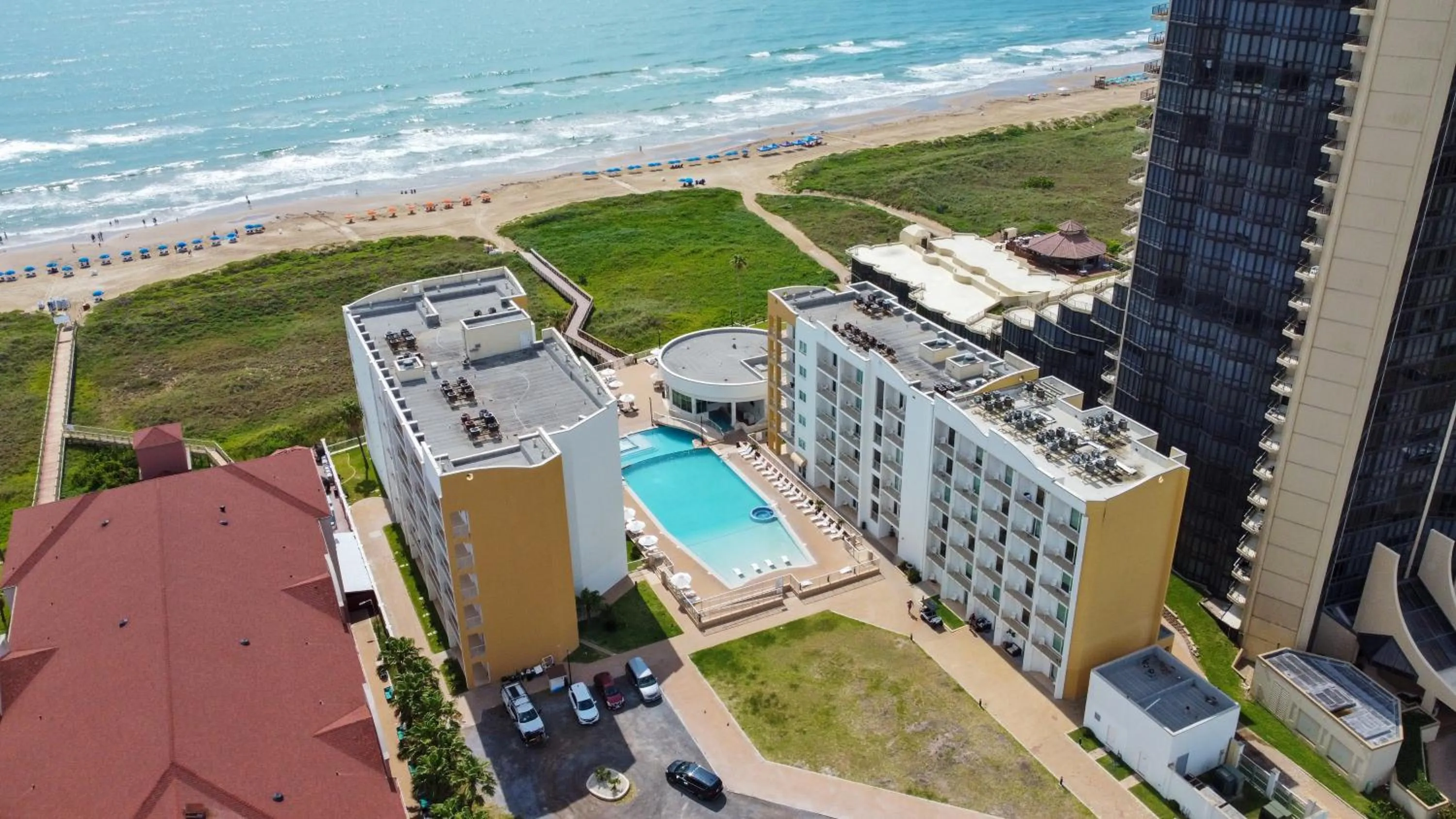 Property building in Peninsula Island Resort & Spa - Beachfront Property at South Padre Island