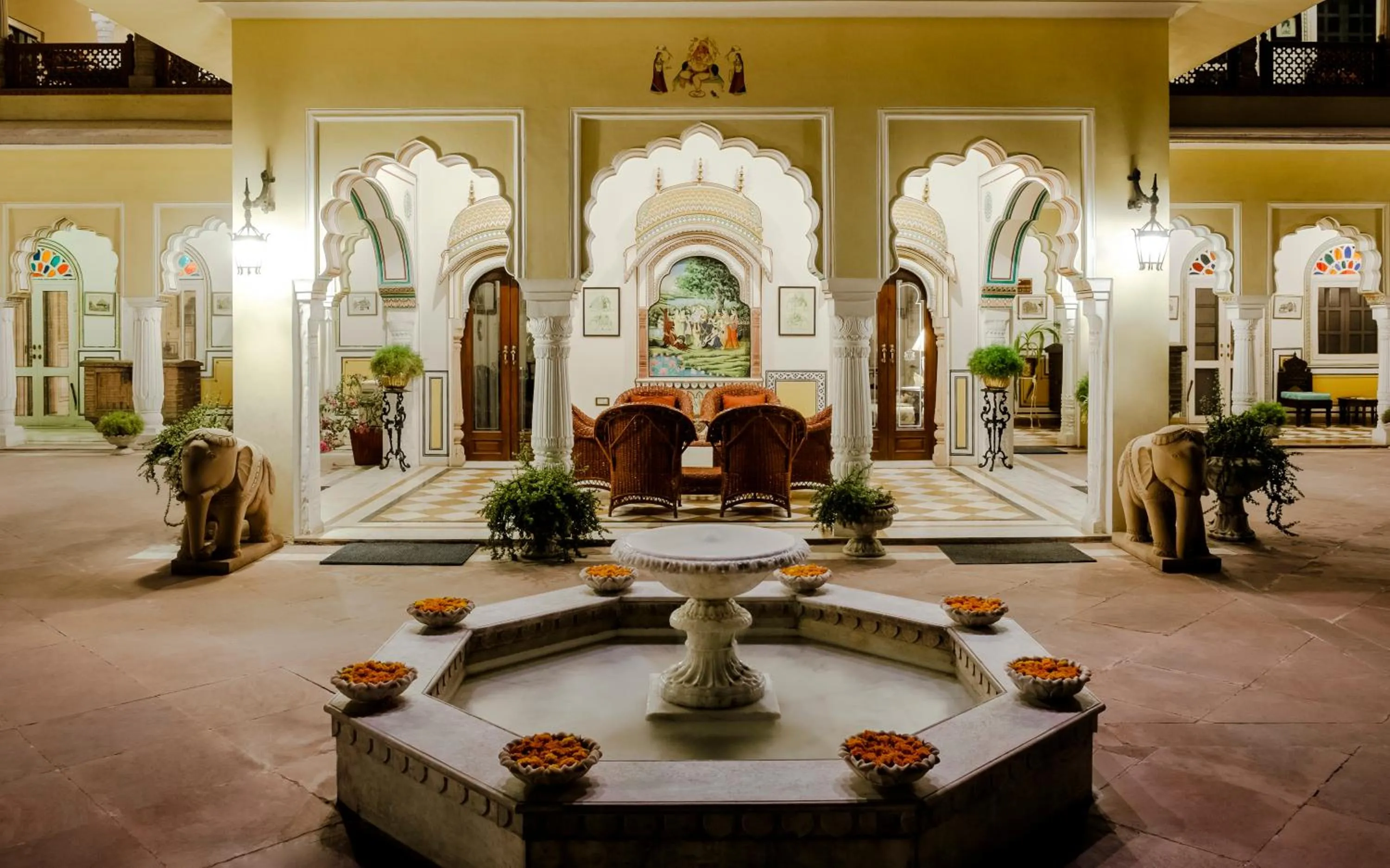 Patio in Alsisar Haveli - Heritage Hotel