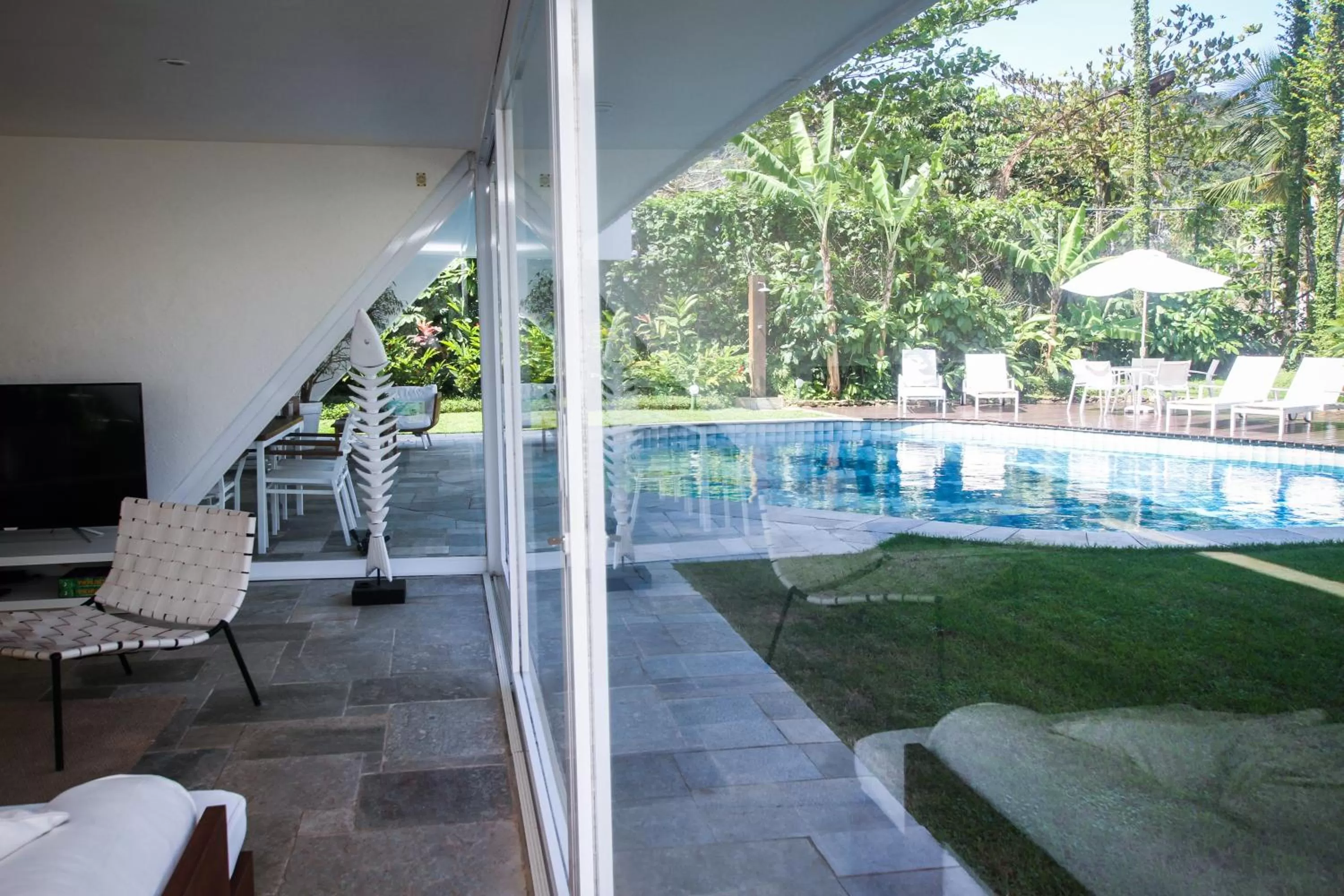 Pool view, Swimming Pool in Guest House Guarujá