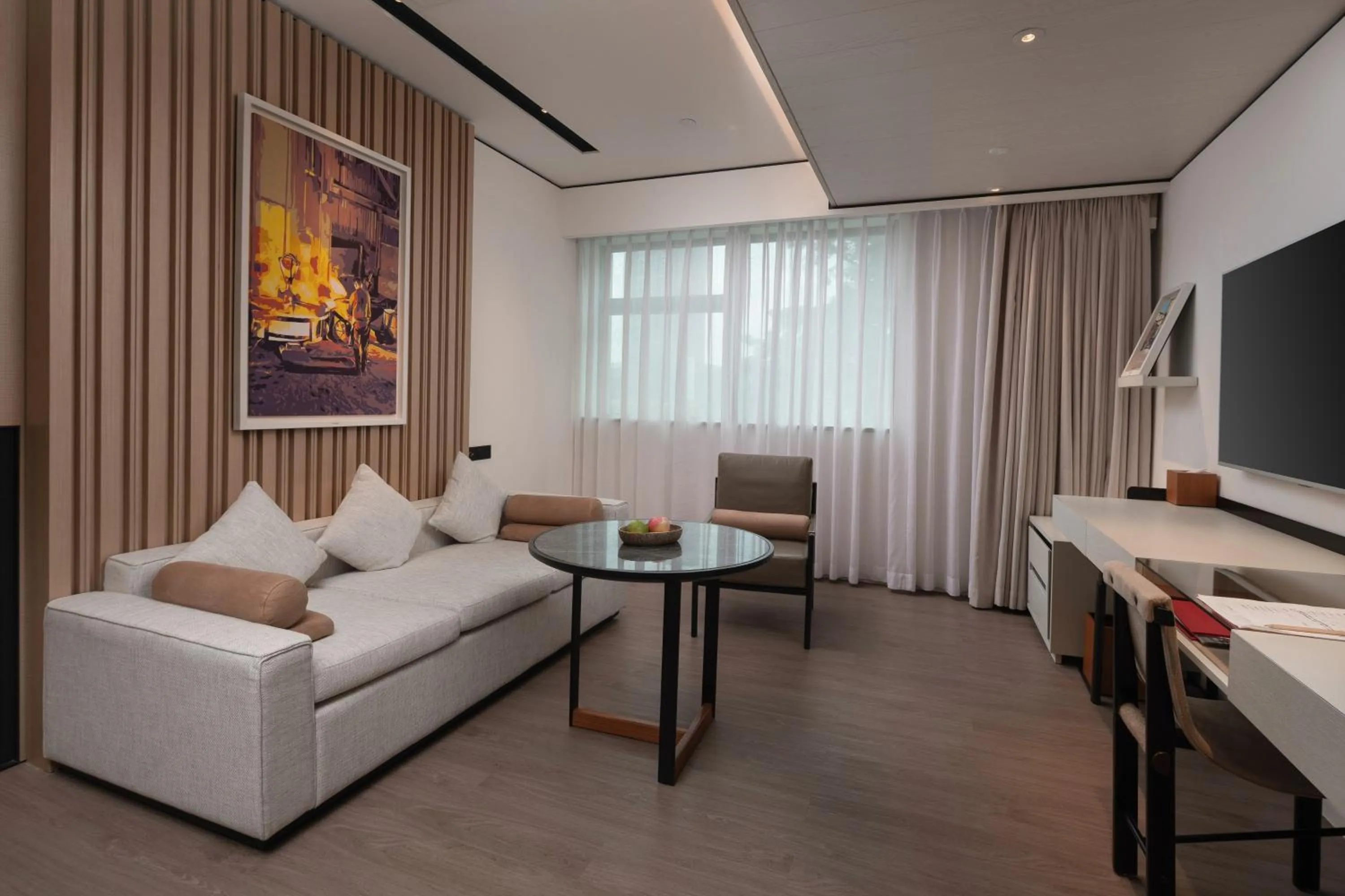 Living room in Mumian Shenzhen Luohu JDV by Hyatt