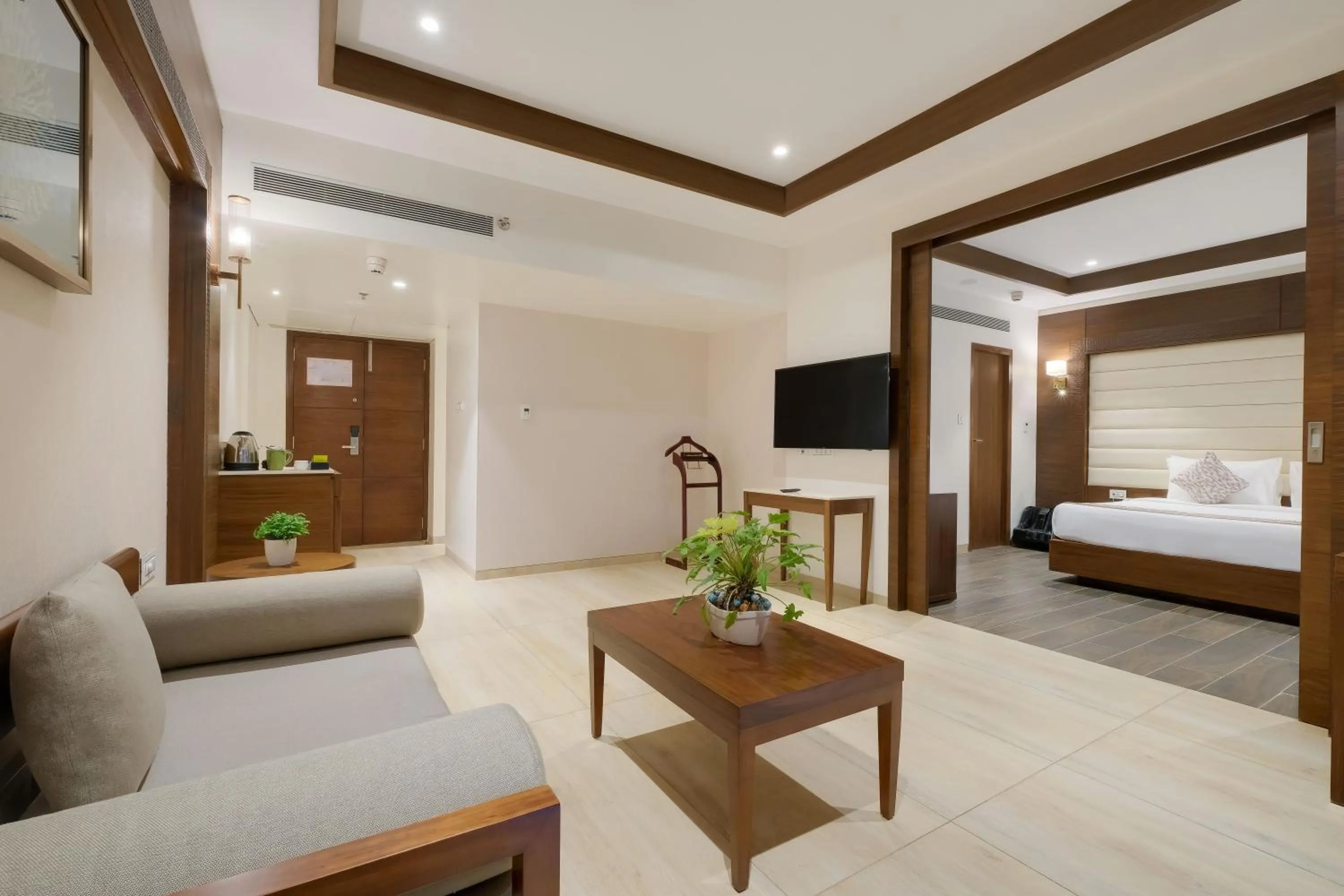 Living room, Bed in The Fern An Ecotel Hotel, Lonavala