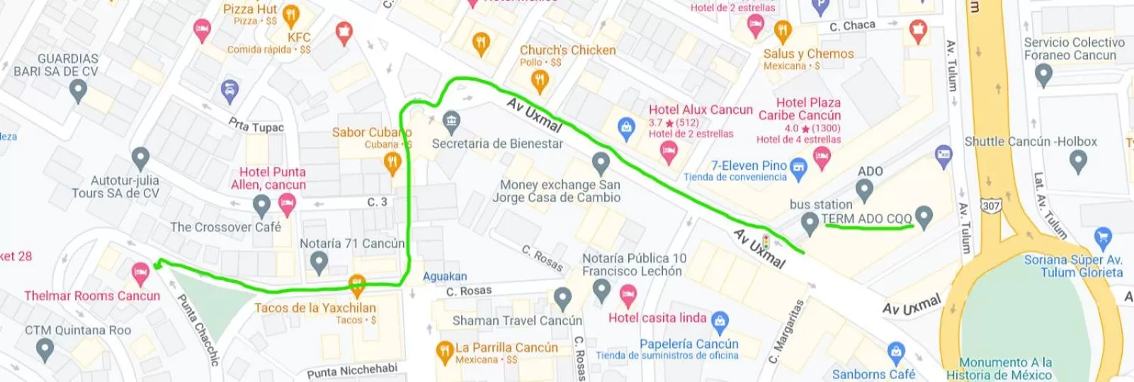 Property building in Thelmar Rooms Cancun