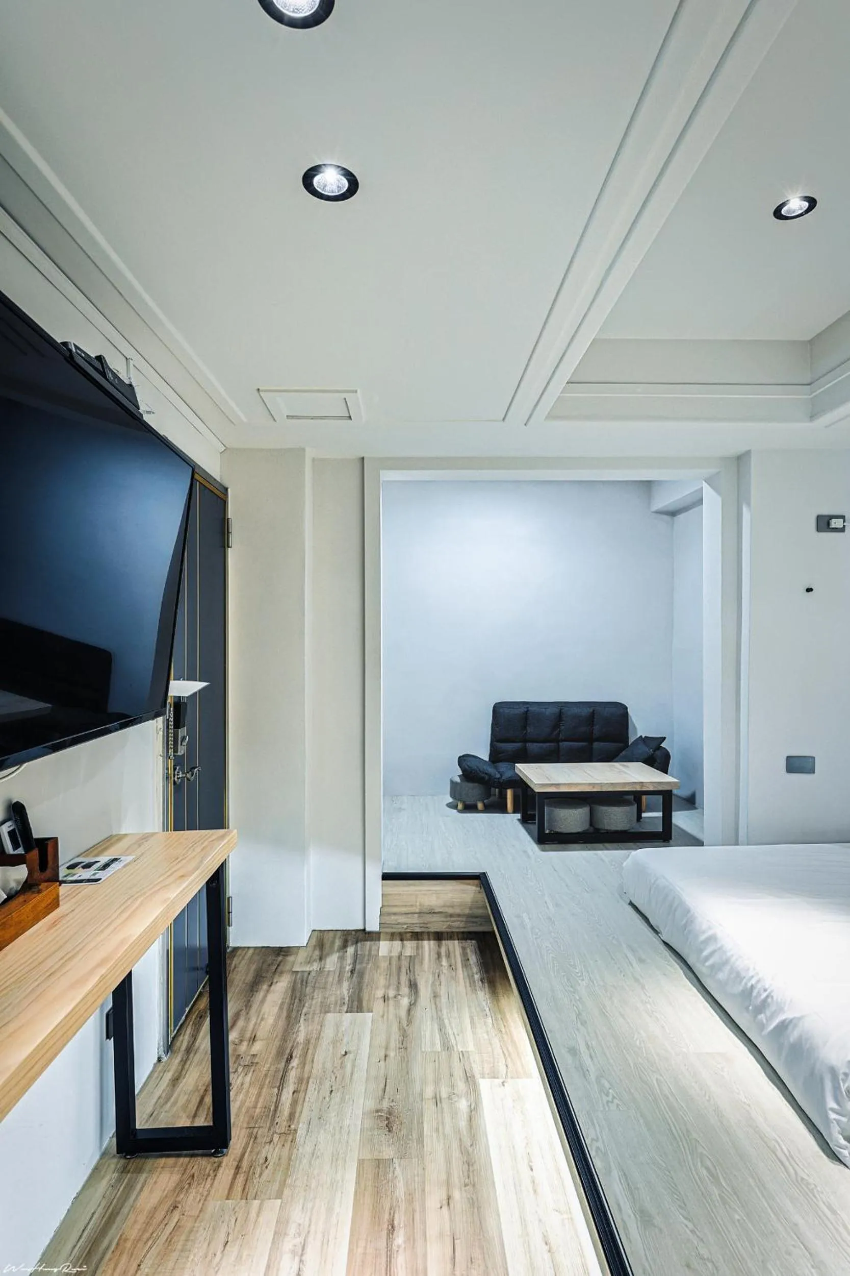 Seating area, Bed in 亞馨文旅 近東大門夜市 有免費停車場 可自助入住