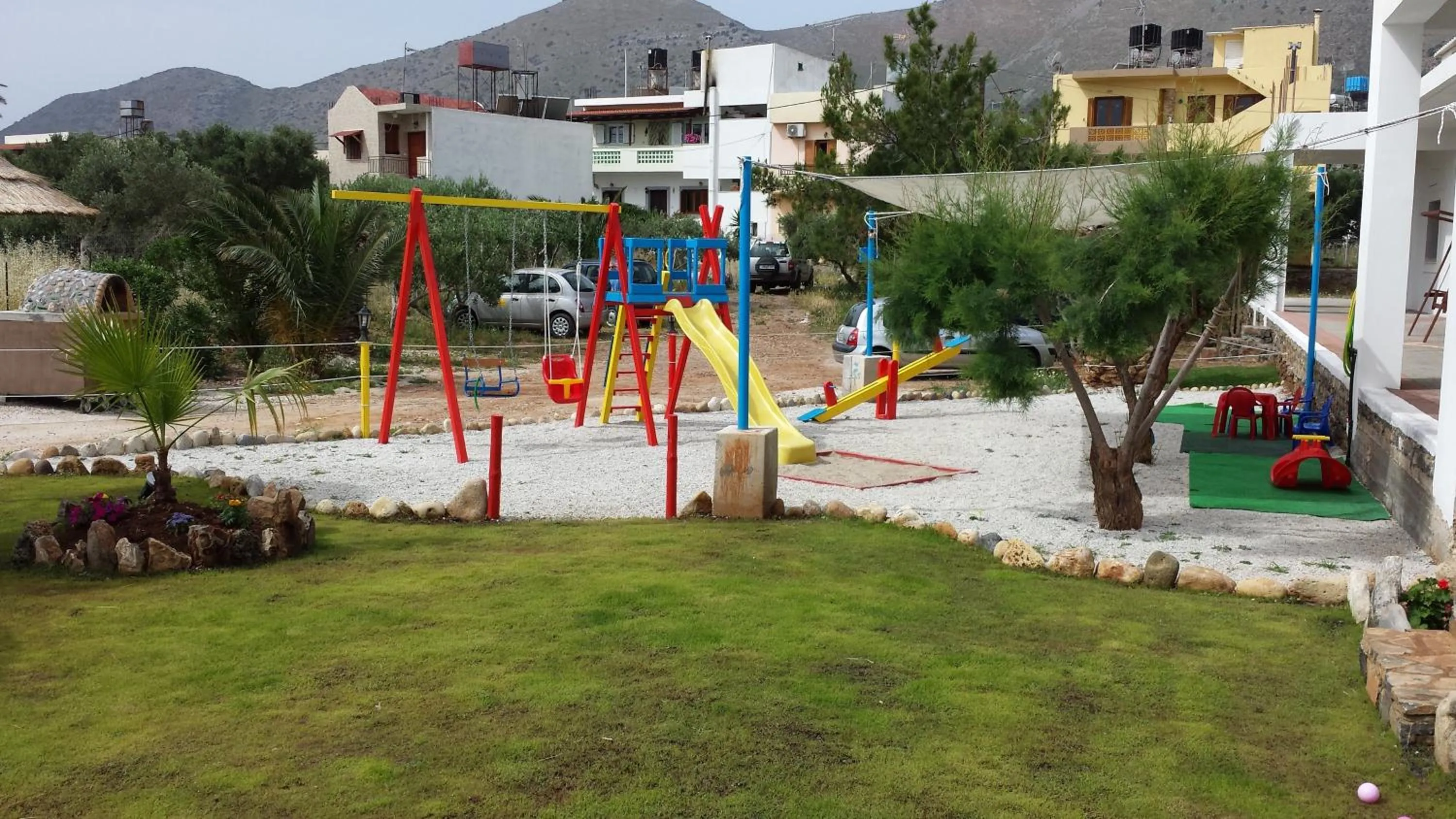 Children play ground in Elounda Sunrise Apartments