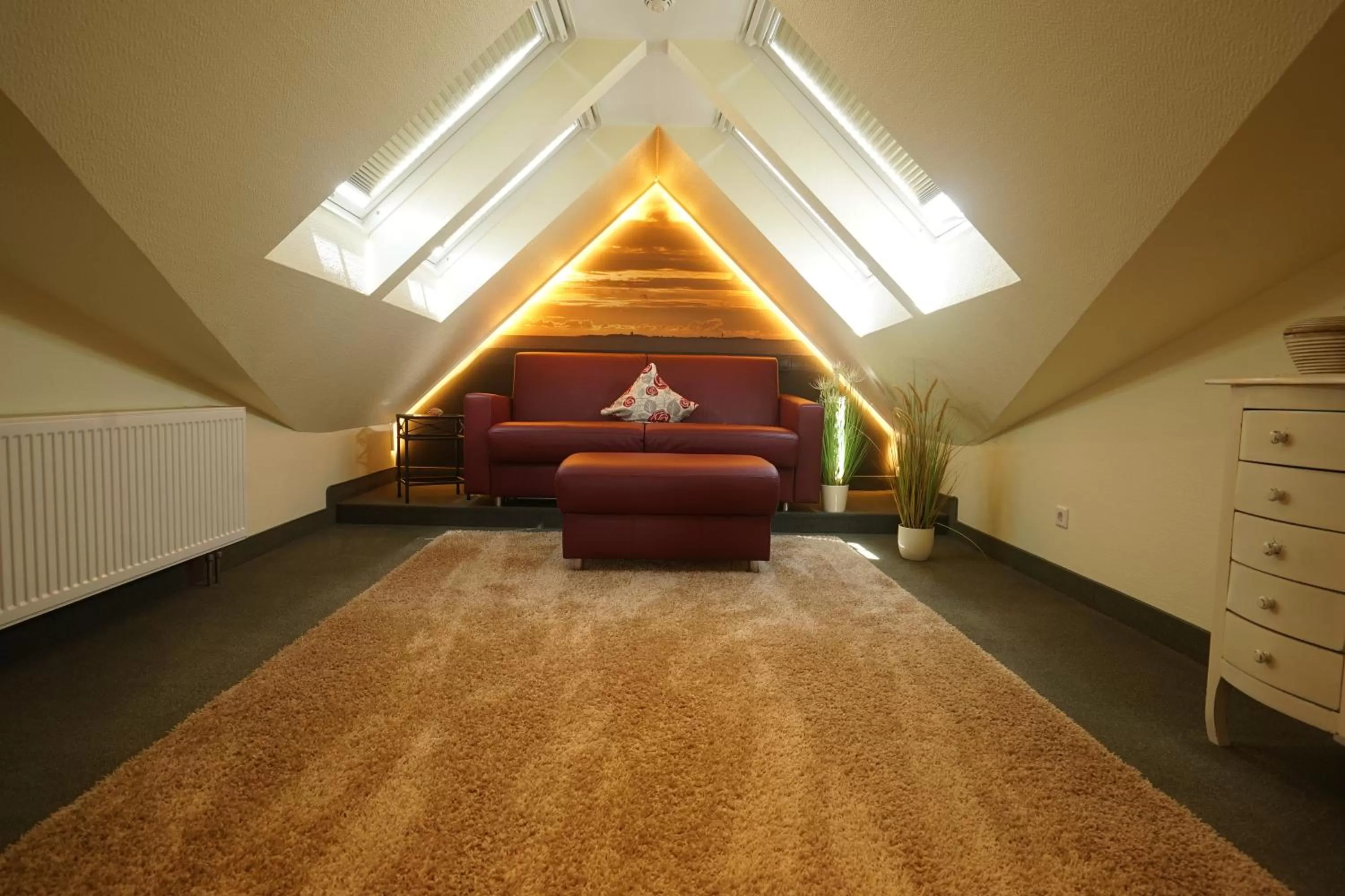 Living room, Bed in Aparthotel Am Meer