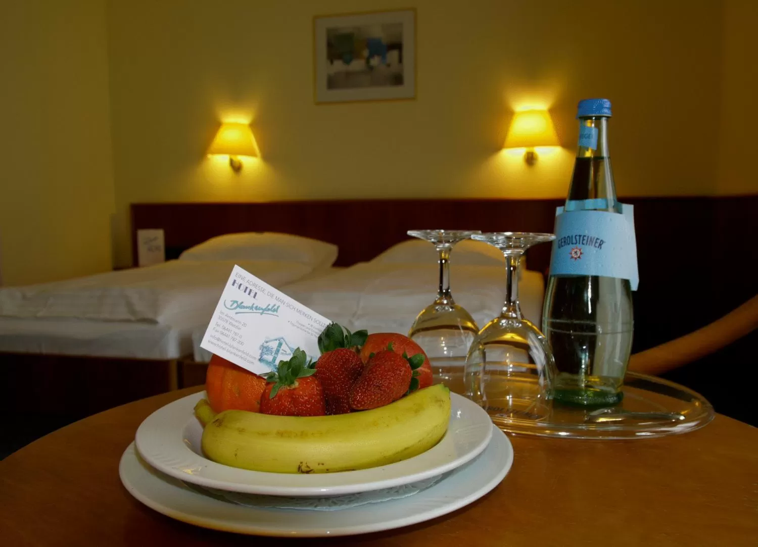 Alcoholic drinks, Bed in Hotel Blankenfeld