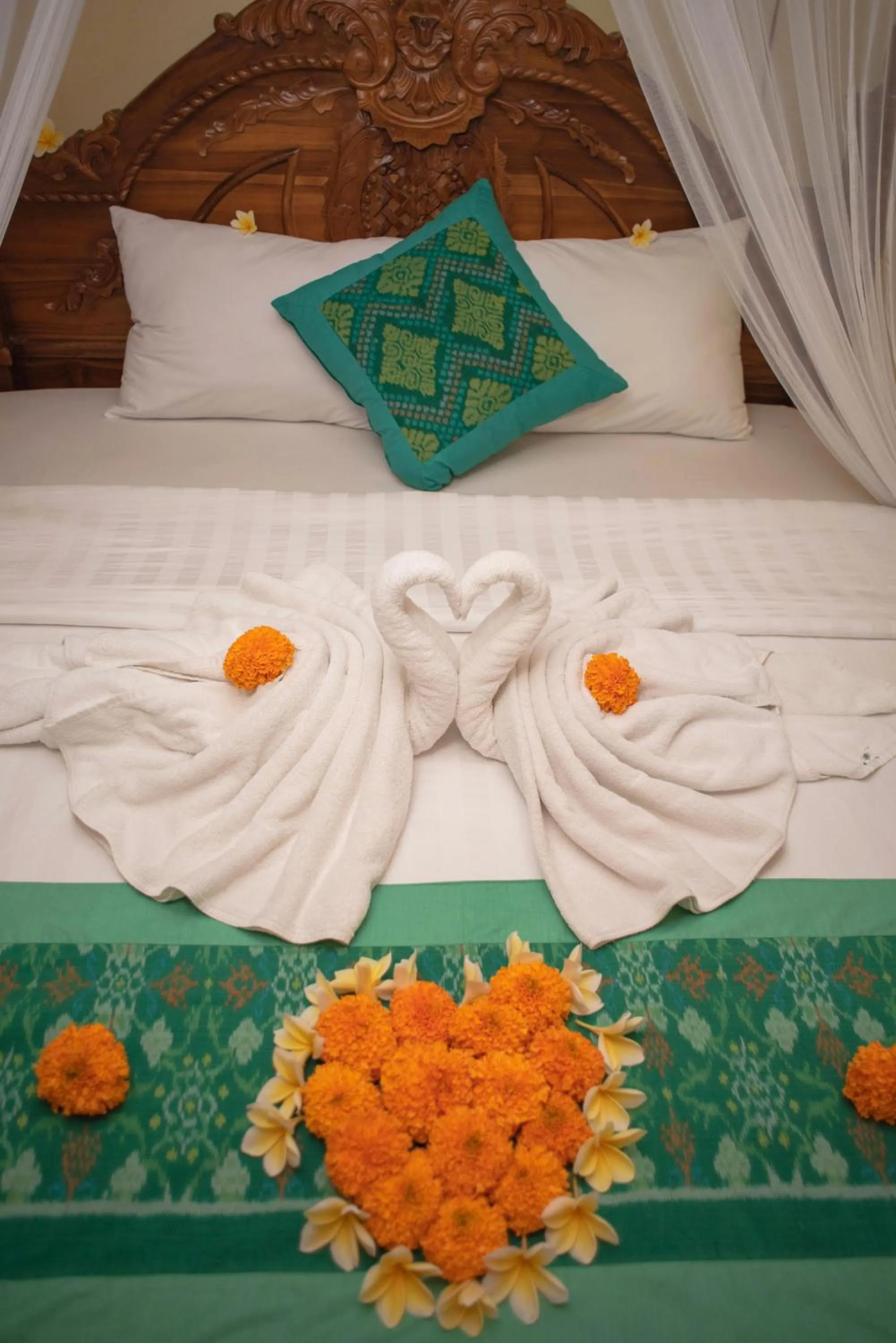 Bed in Suparsa's Homestay