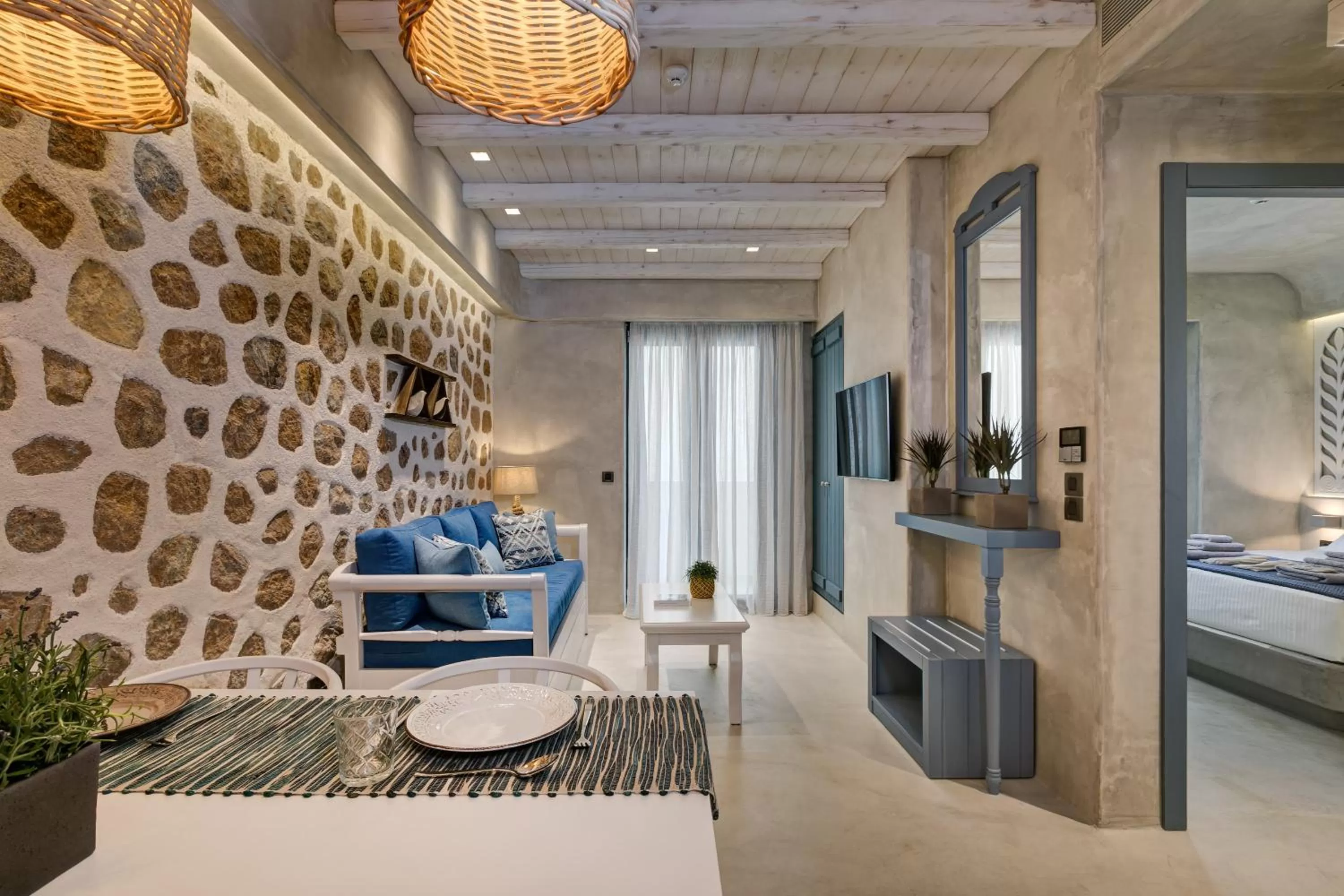 Living room, Bed in Estia Boutique Apartments