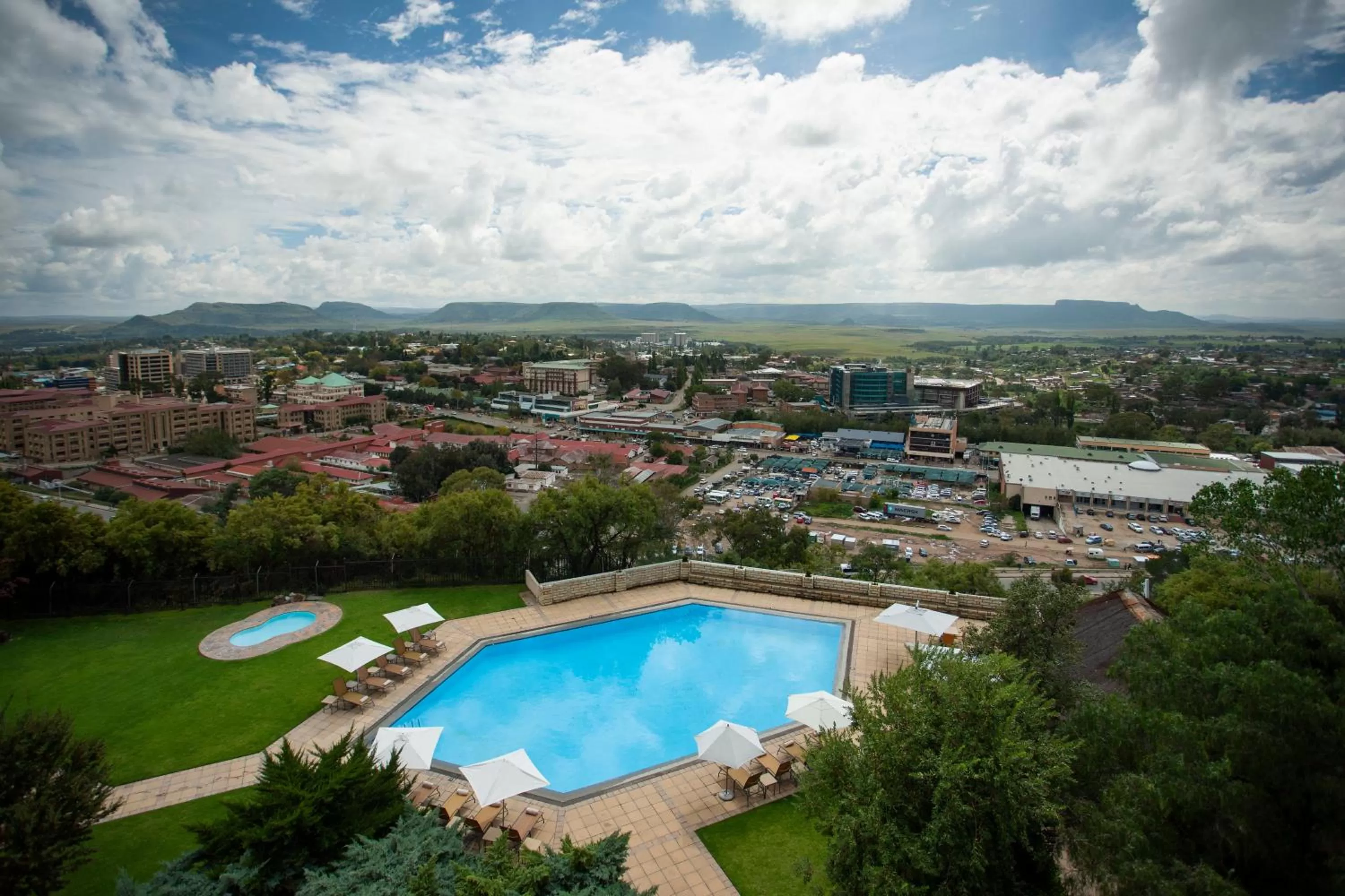 Swimming pool in Avani Lesotho Hotel & Casino