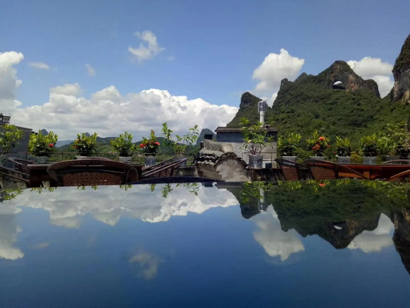 Patio in Yangshuo Village Inn Boutique Hotel
