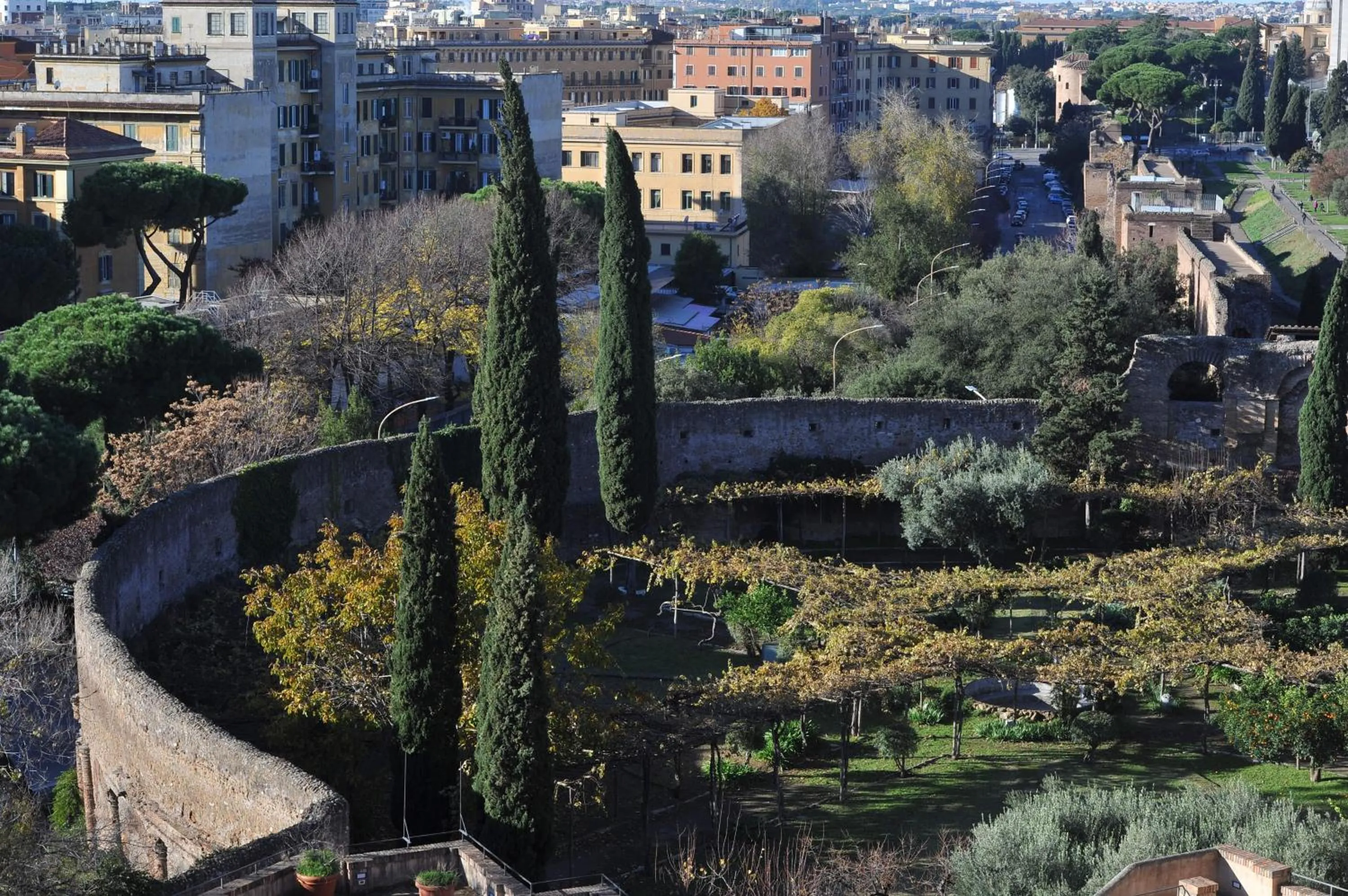 Garden view in Domus Sessoriana