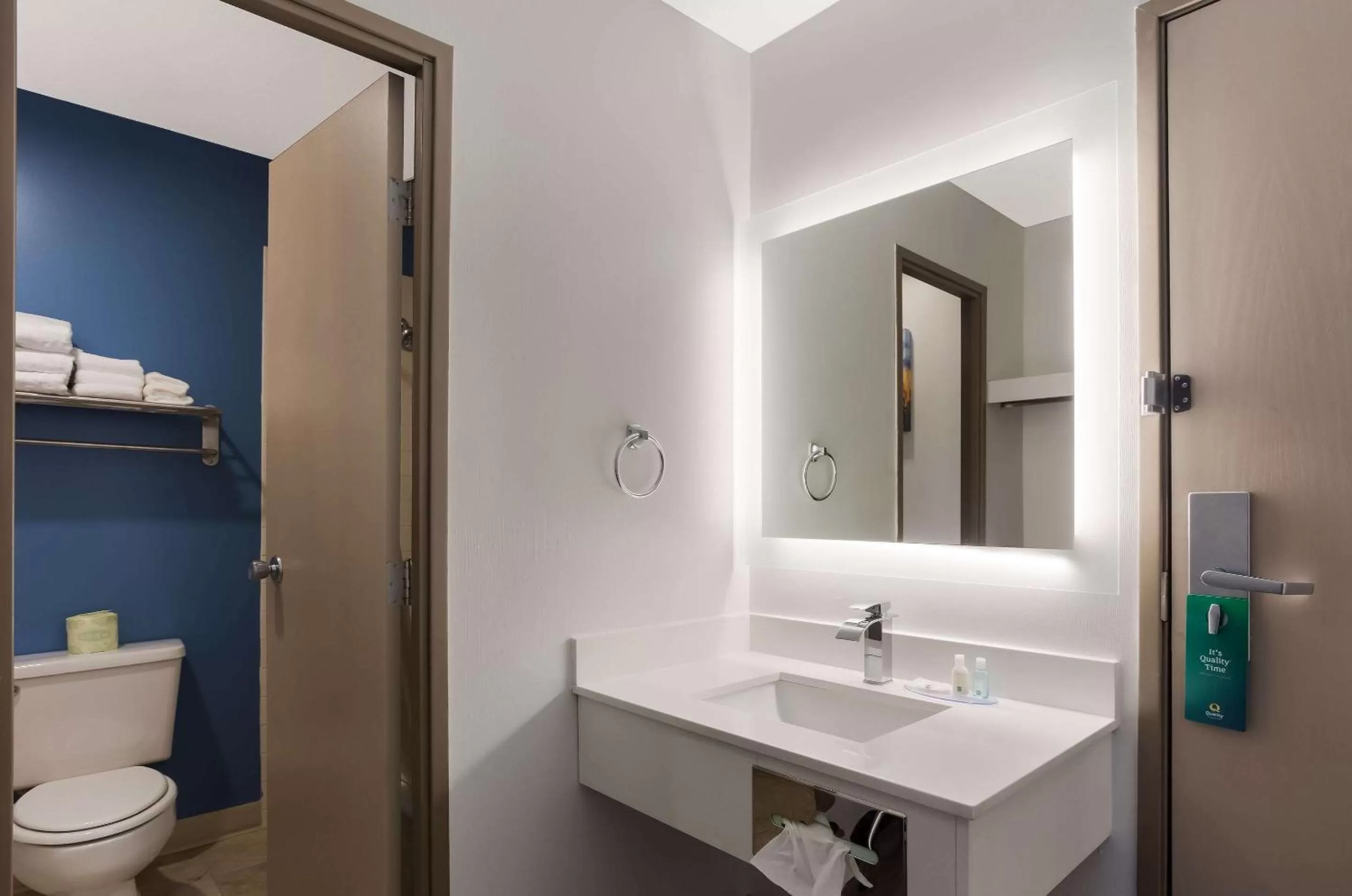 Bathroom in Quality Inn South Bend near Notre Dame