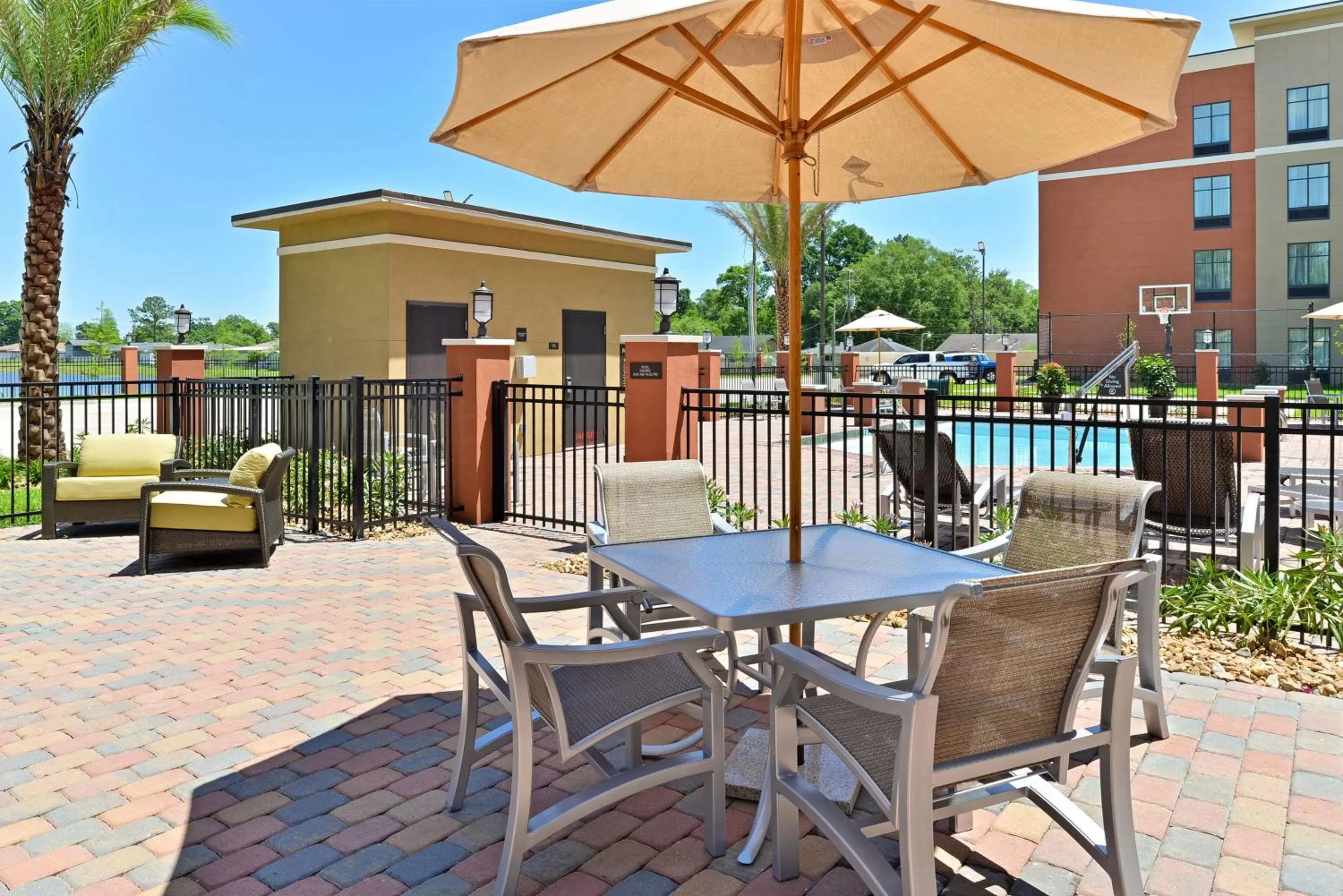 Pool view in Homewood Suites by Hilton Houma
