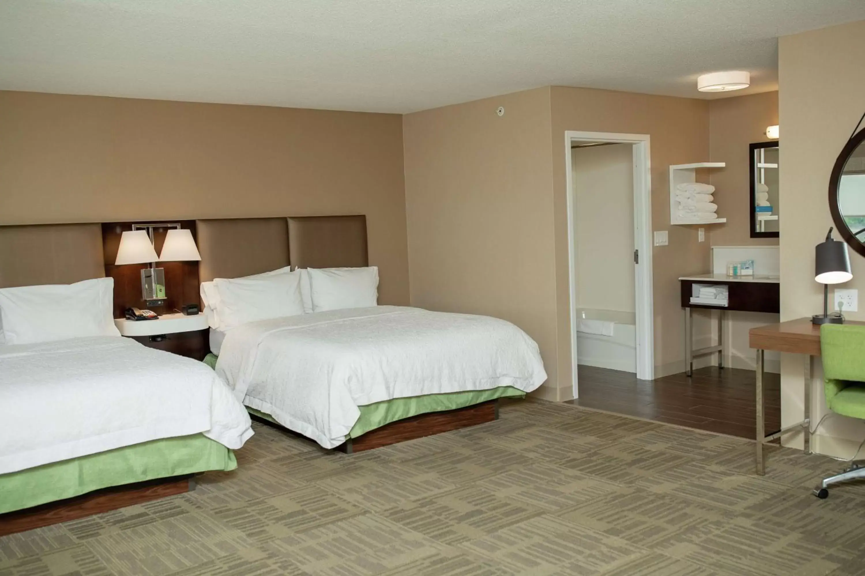 Queen Studio Suite with Two Queen Beds and Sofa Bed - Non-Smoking in Hampton Inn Commerce/Novi Queen Studio Suite with Two Queen Beds and Sofa Bed - Non-Smoking in Hampton Inn Commerce/Novi