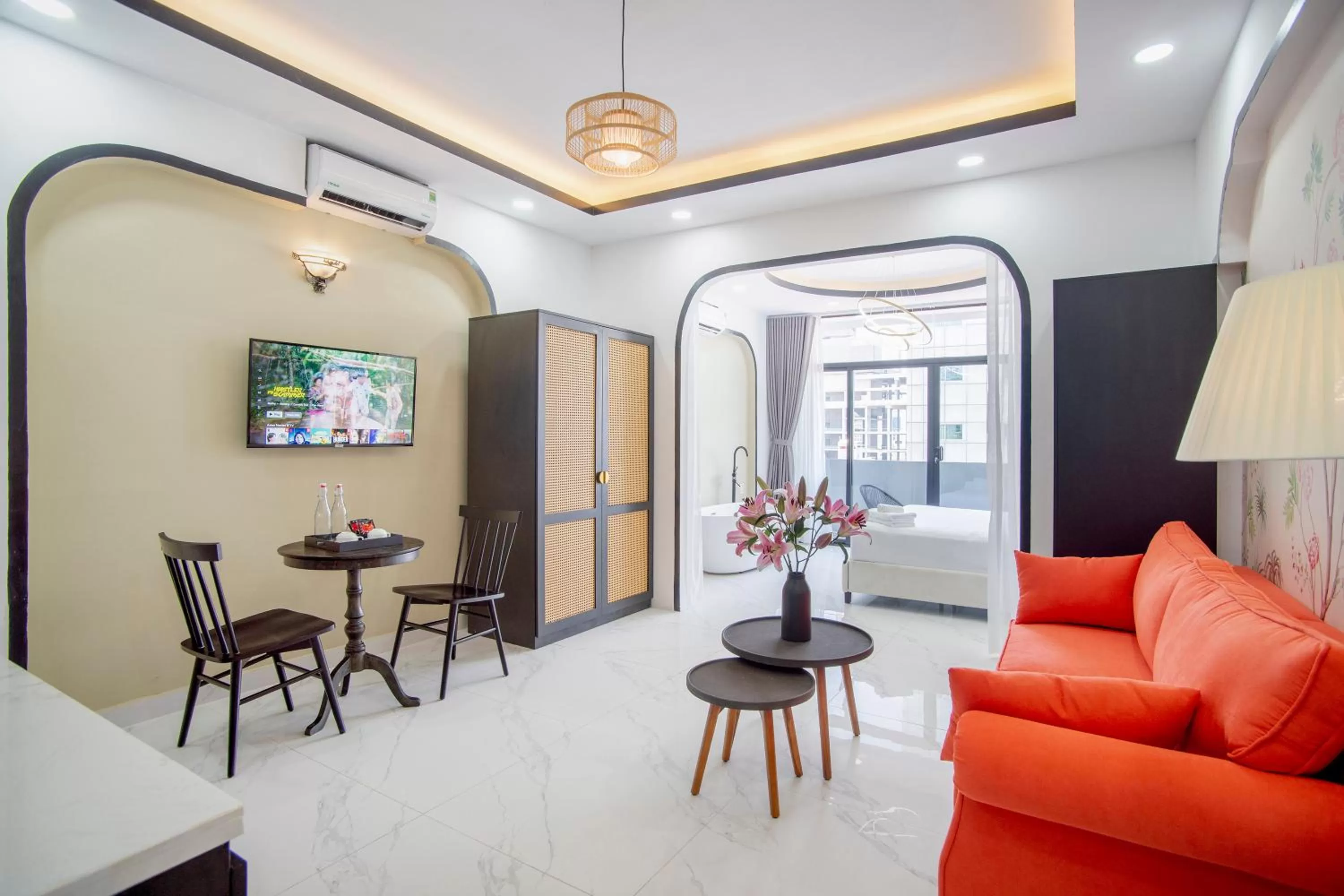 Living room in SAZI BEN THANH Hotel HCM