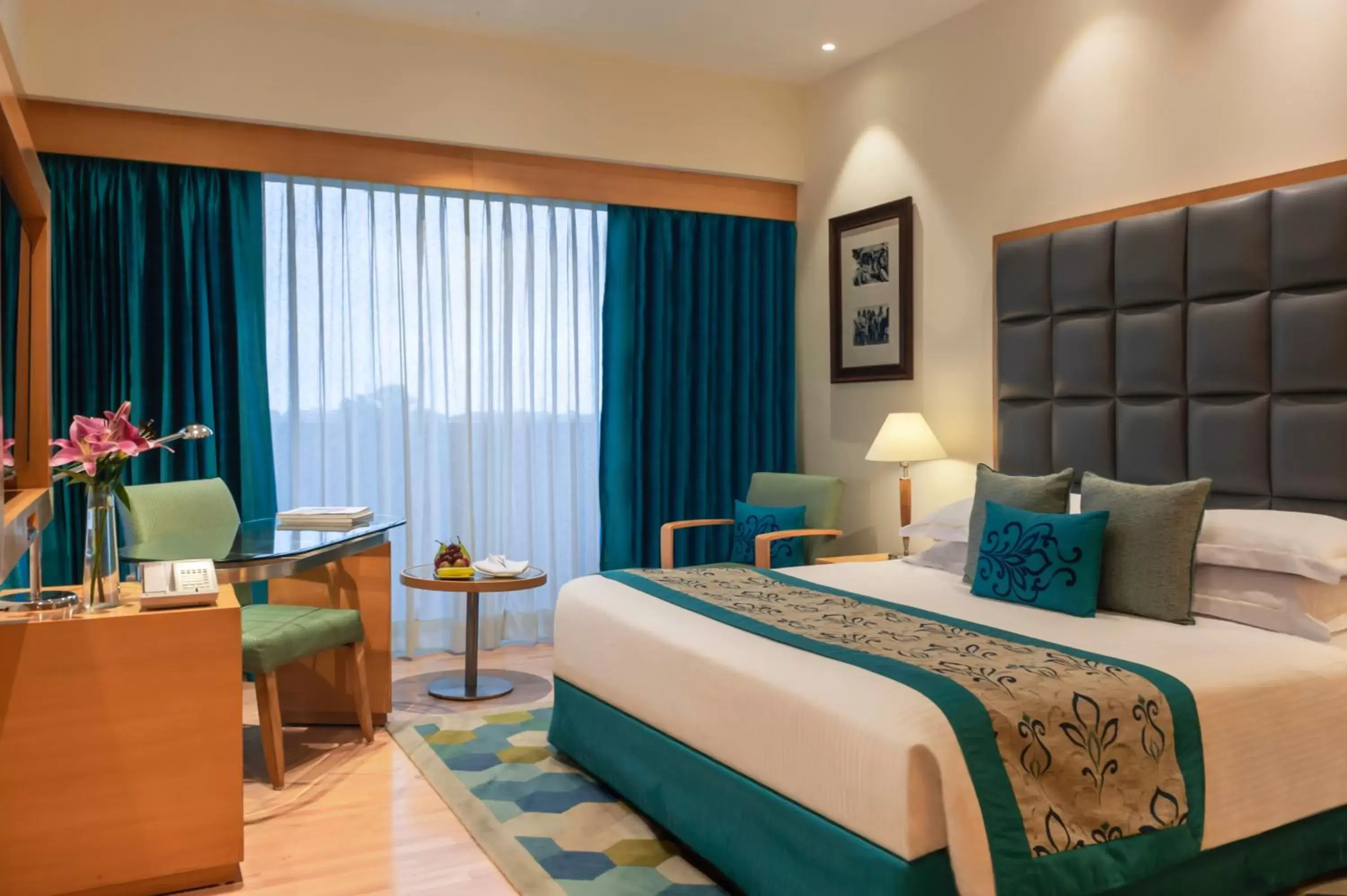 Executive Room King Bed with one way airport transfer & lounge access in Taj Chandigarh Executive Room King Bed with one way airport transfer & lounge access in Taj Chandigarh